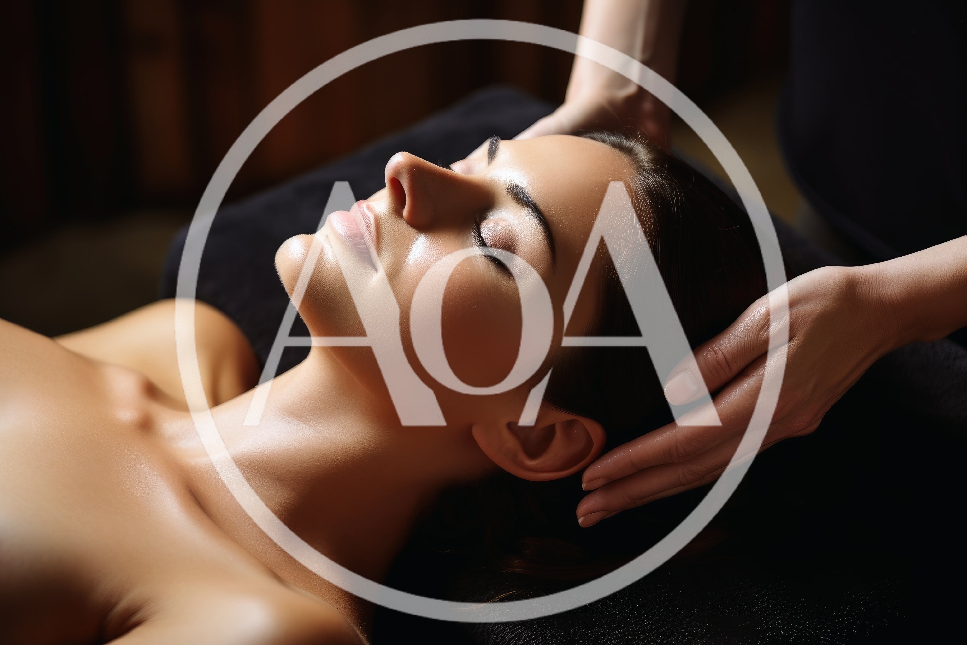 Woman Receiving Relaxing Head Massage at Spa