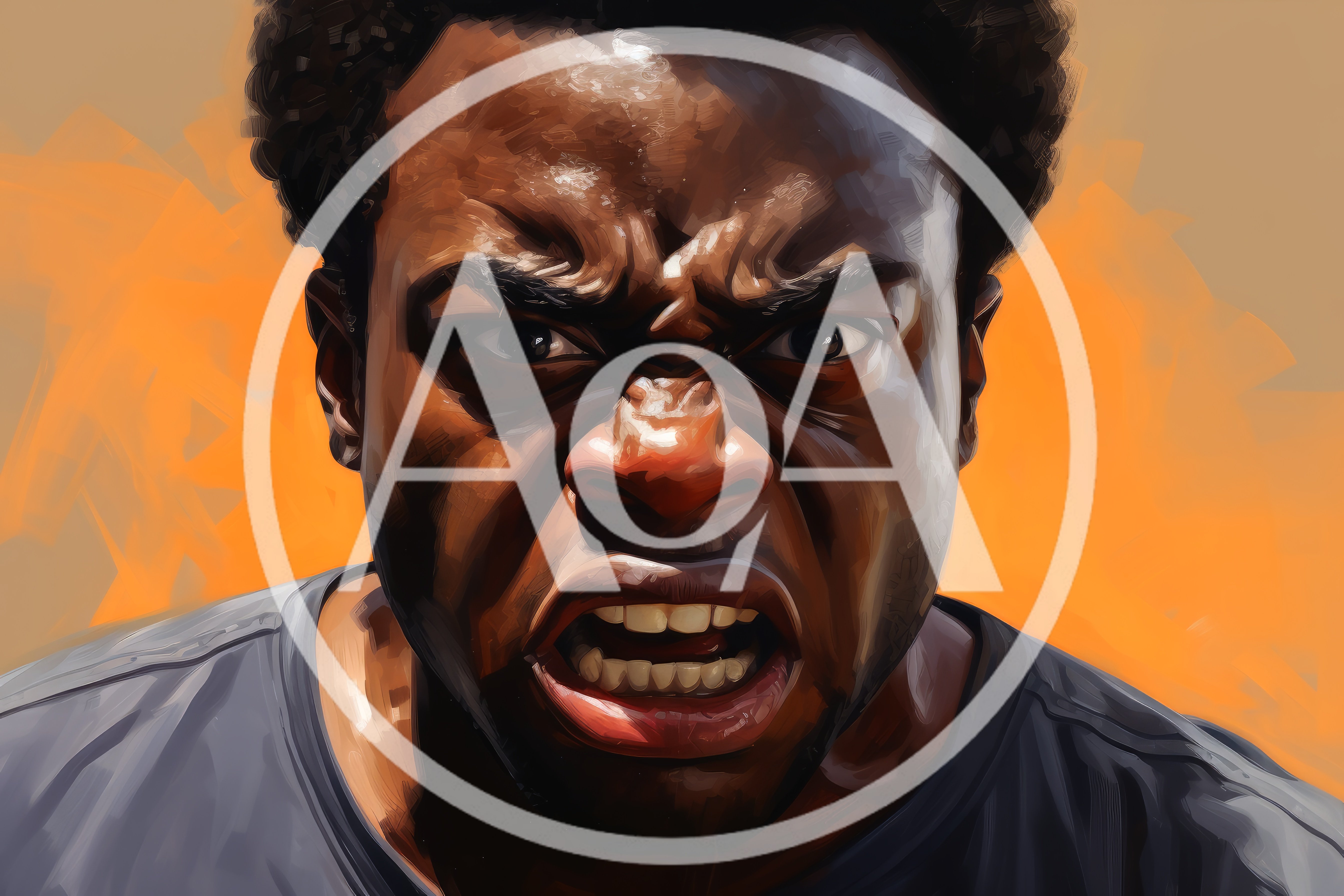 Portrait Of An Angry African American Man