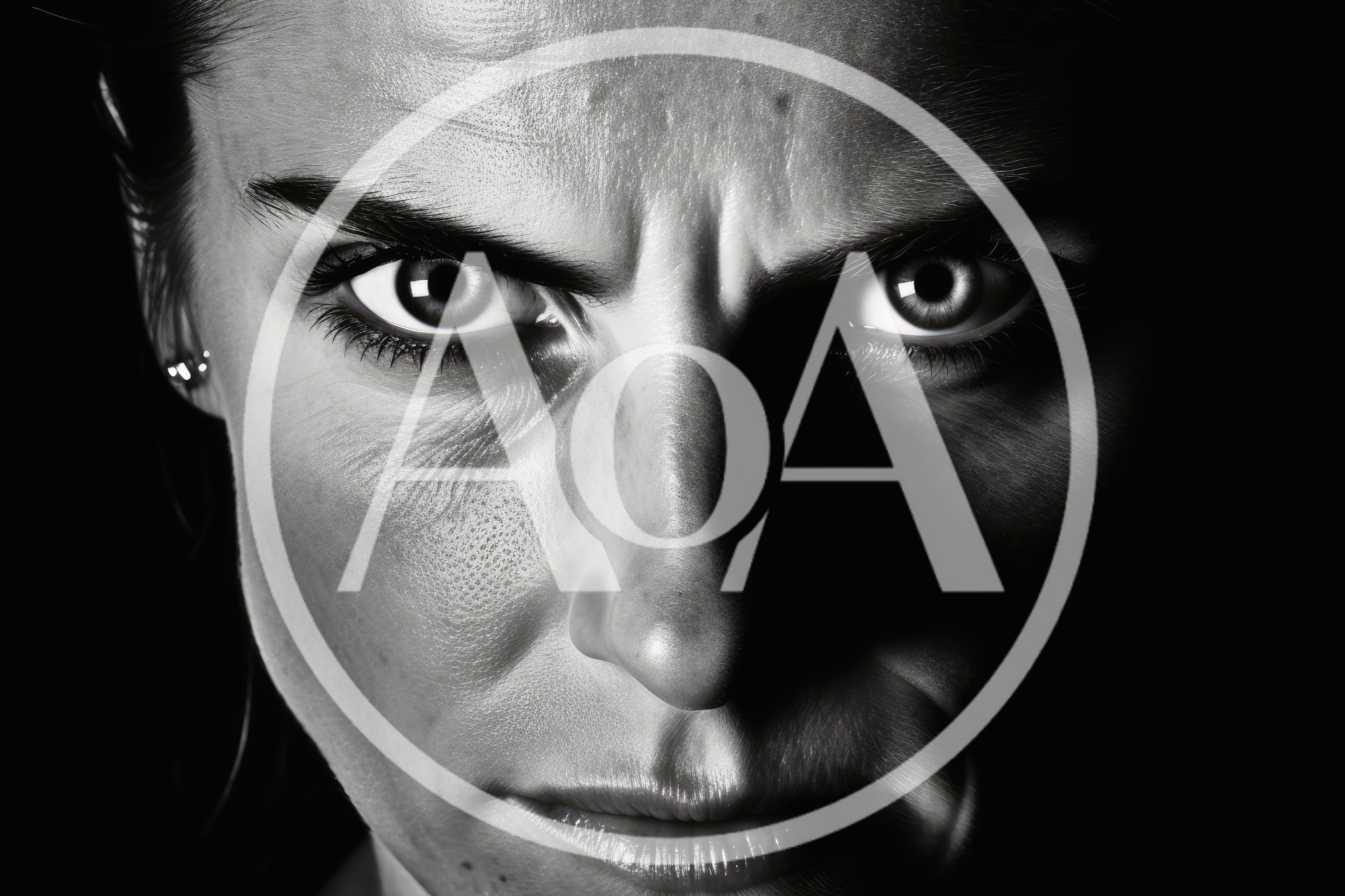 Close Up Portrait Of An Intense Woman