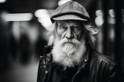 Portrait Of An Elderly Man With A Long Beard