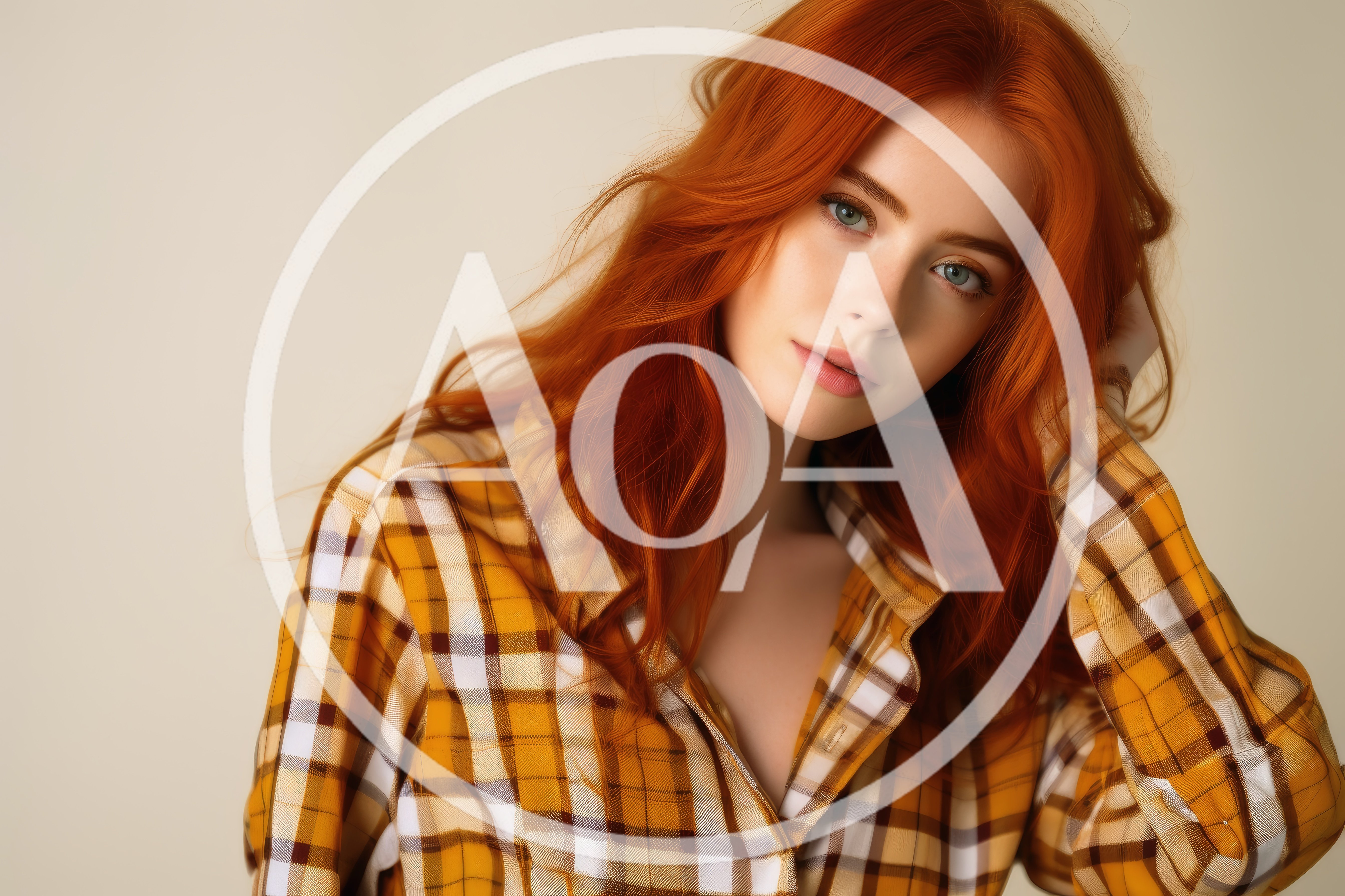 Portrait Of A Young Woman With Vibrant Red Hair