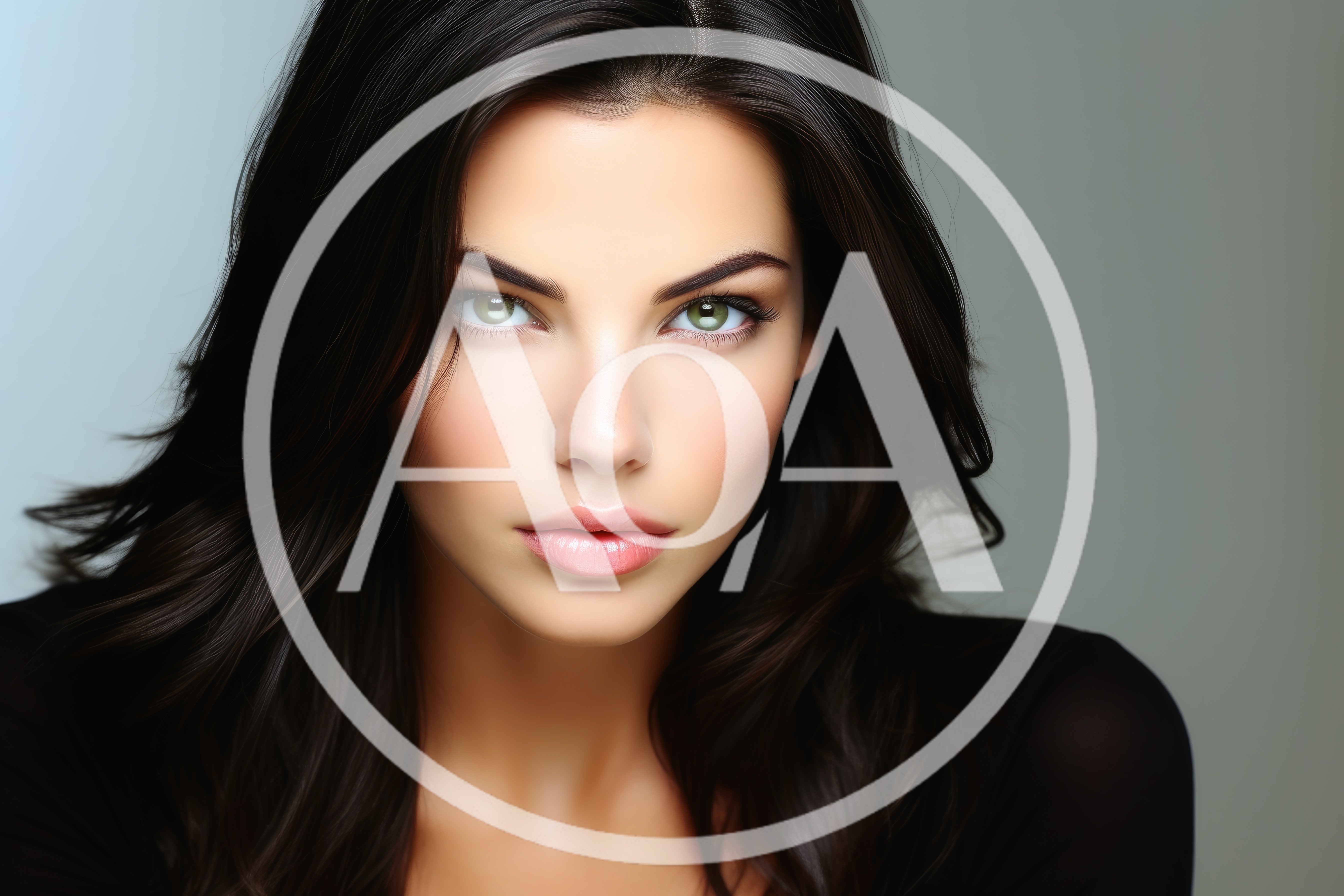 Portrait Of A Beautiful Woman With Dark Hair