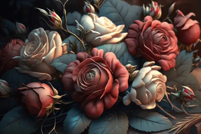 Elegant Bouquet Of Red And White Roses