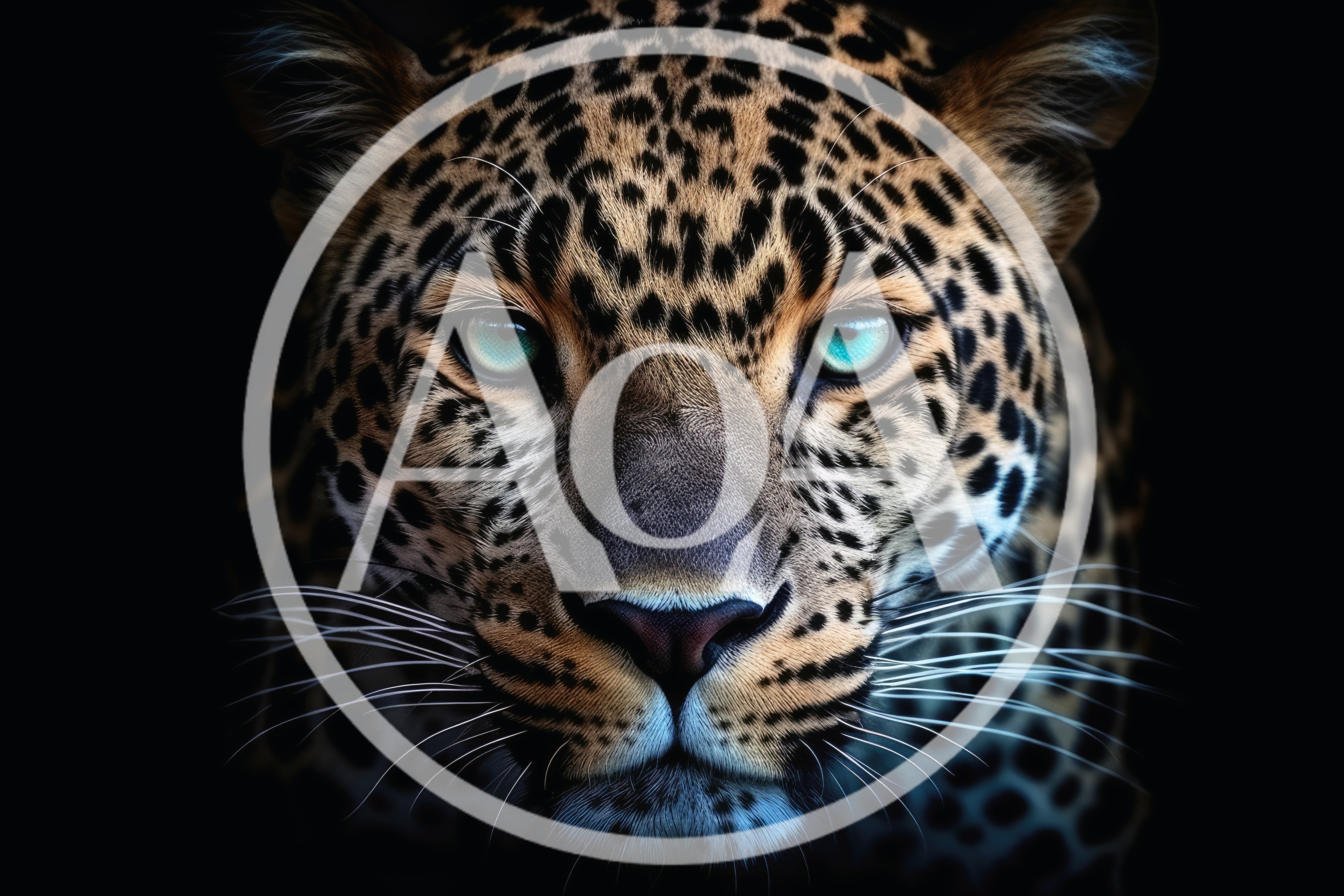 Close Up Portrait Of A Leopard With Striking Eyes