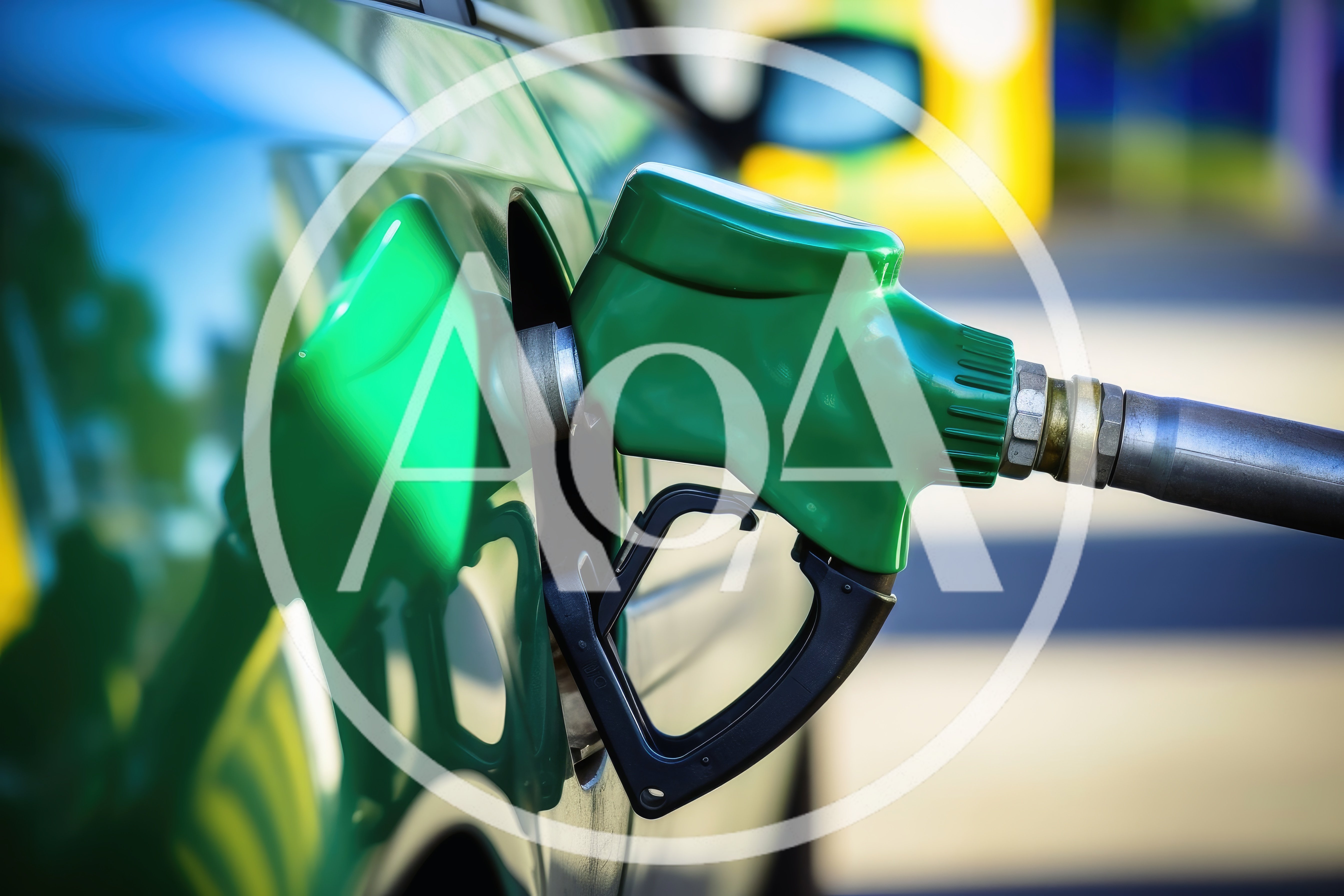 Green Fuel Nozzle Refueling A Green Car