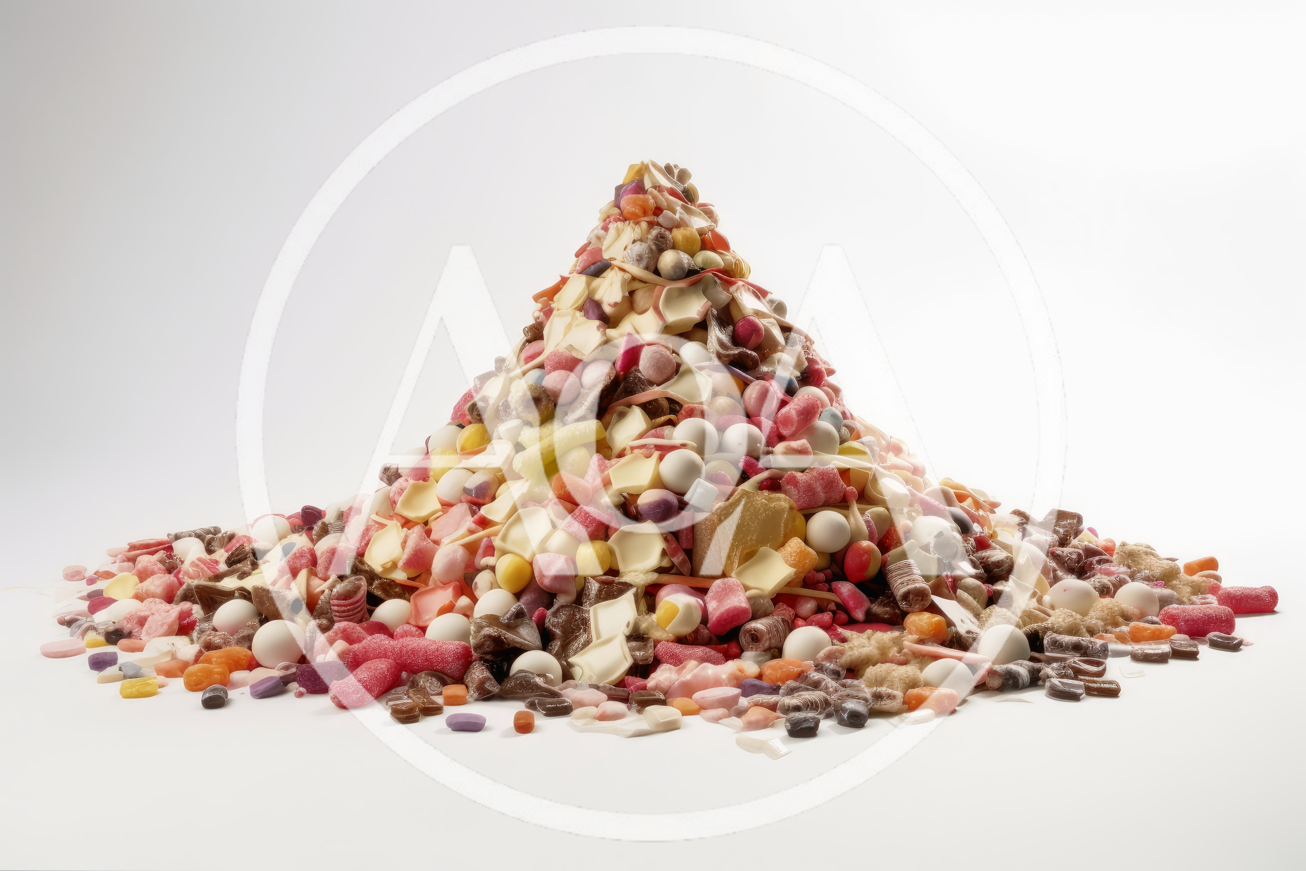 Large Pile Of Assorted Colorful Candy