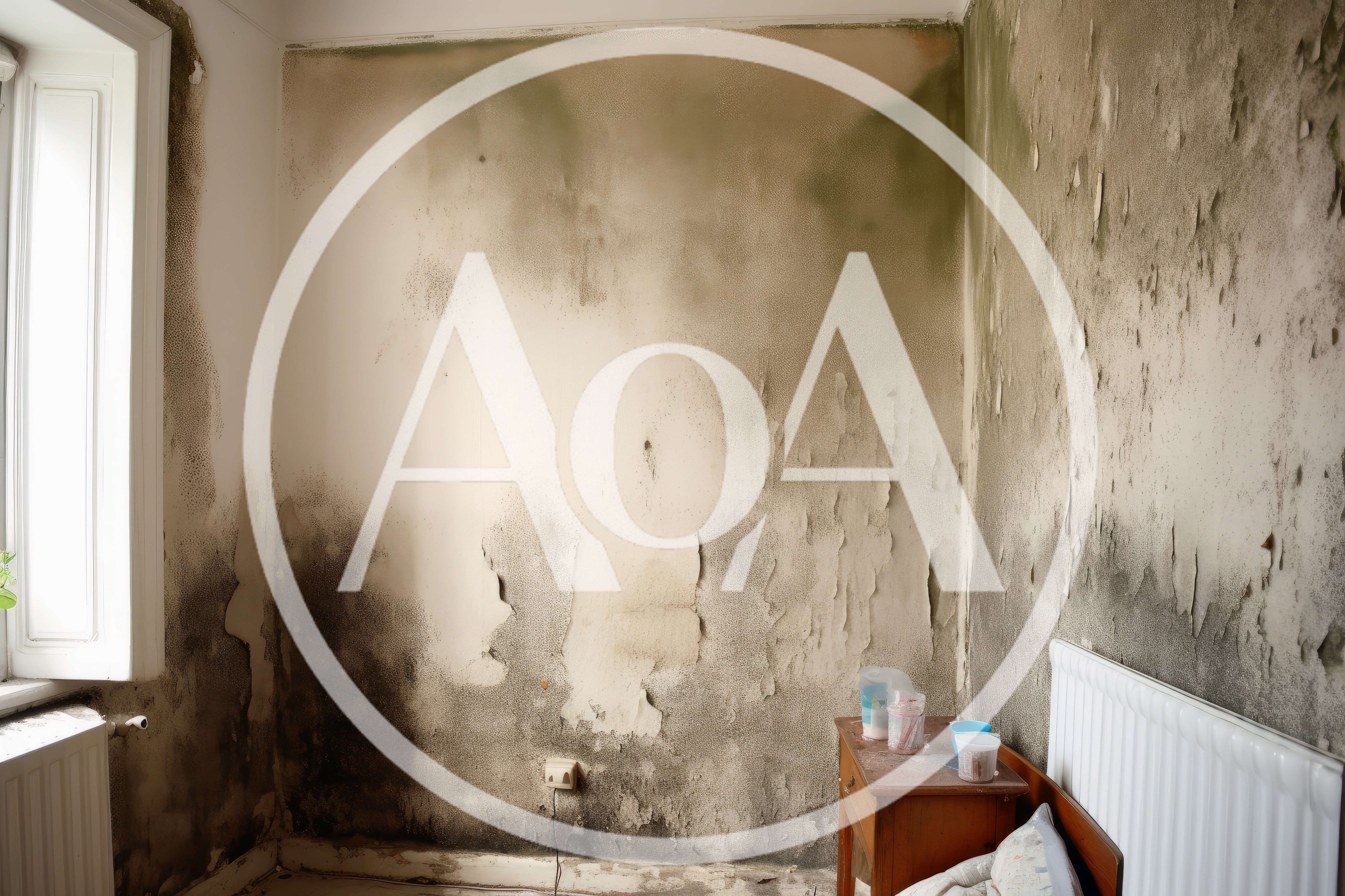 Severe Mold Infestation On Bedroom Walls
