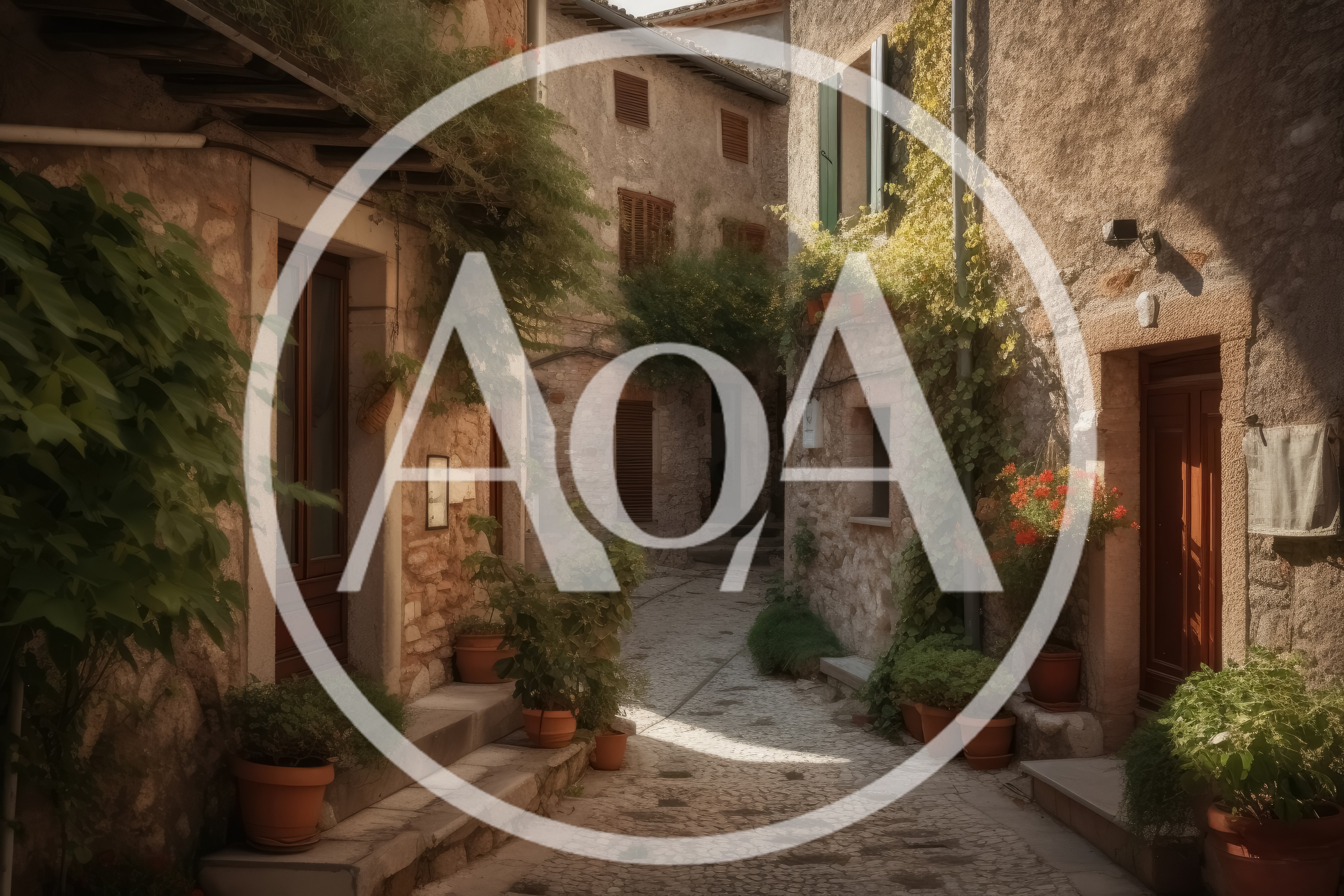 Narrow Cobblestone Alleyway In A Historic European Village