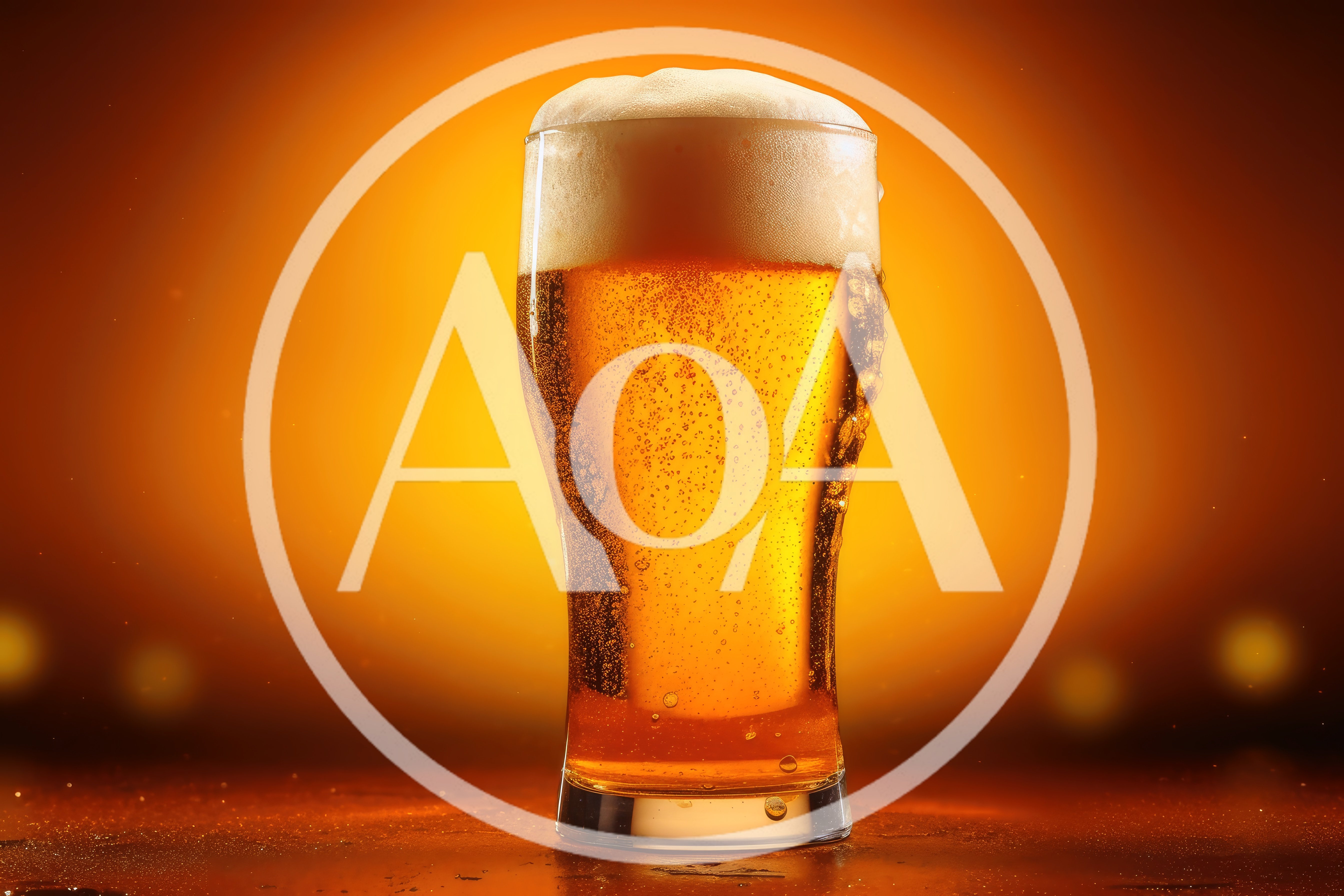 Glass Of Golden Beer With Thick White Foam