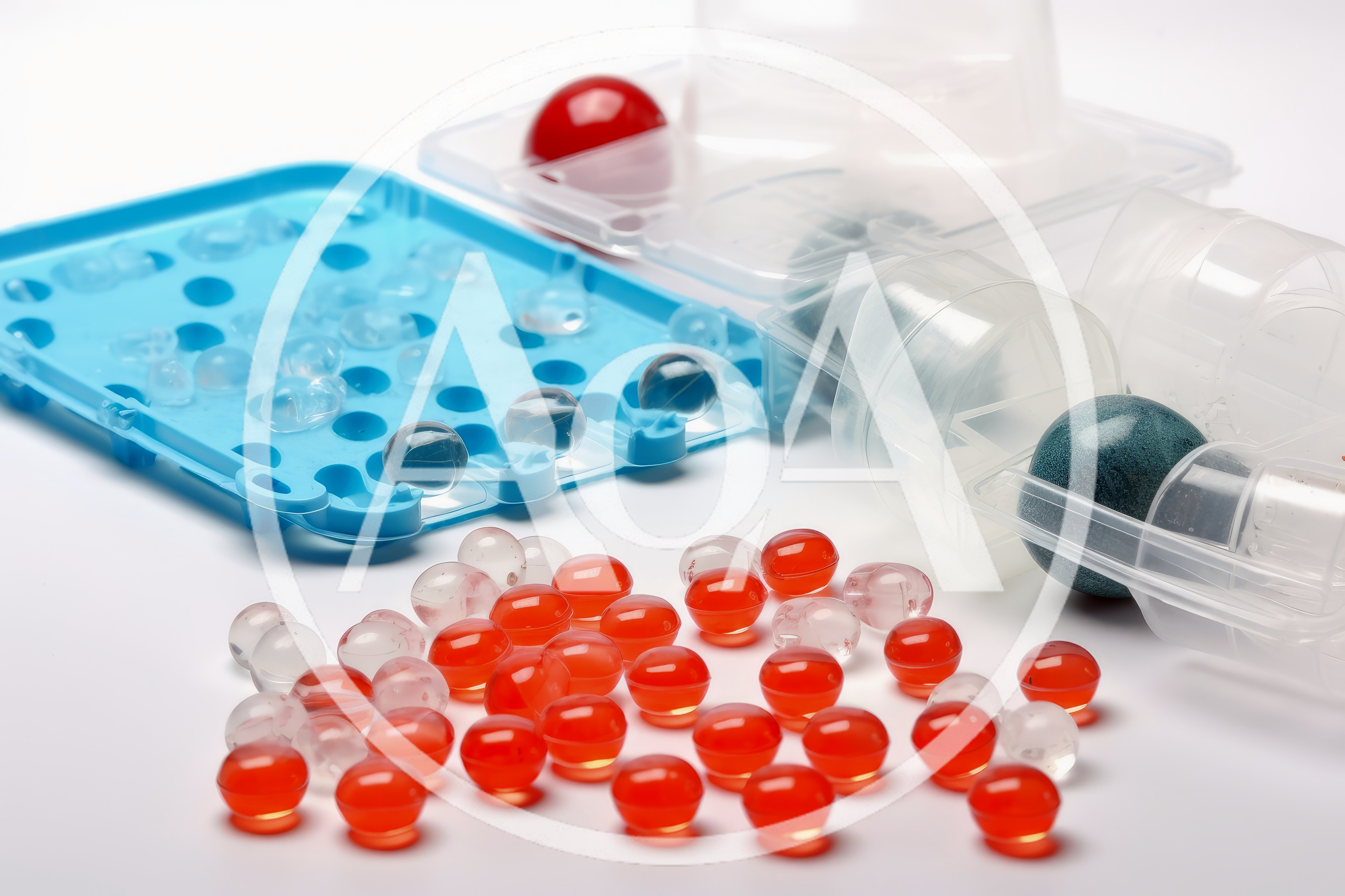 Pharmaceutical Gelatin Capsules and Plastic Sorting Trays