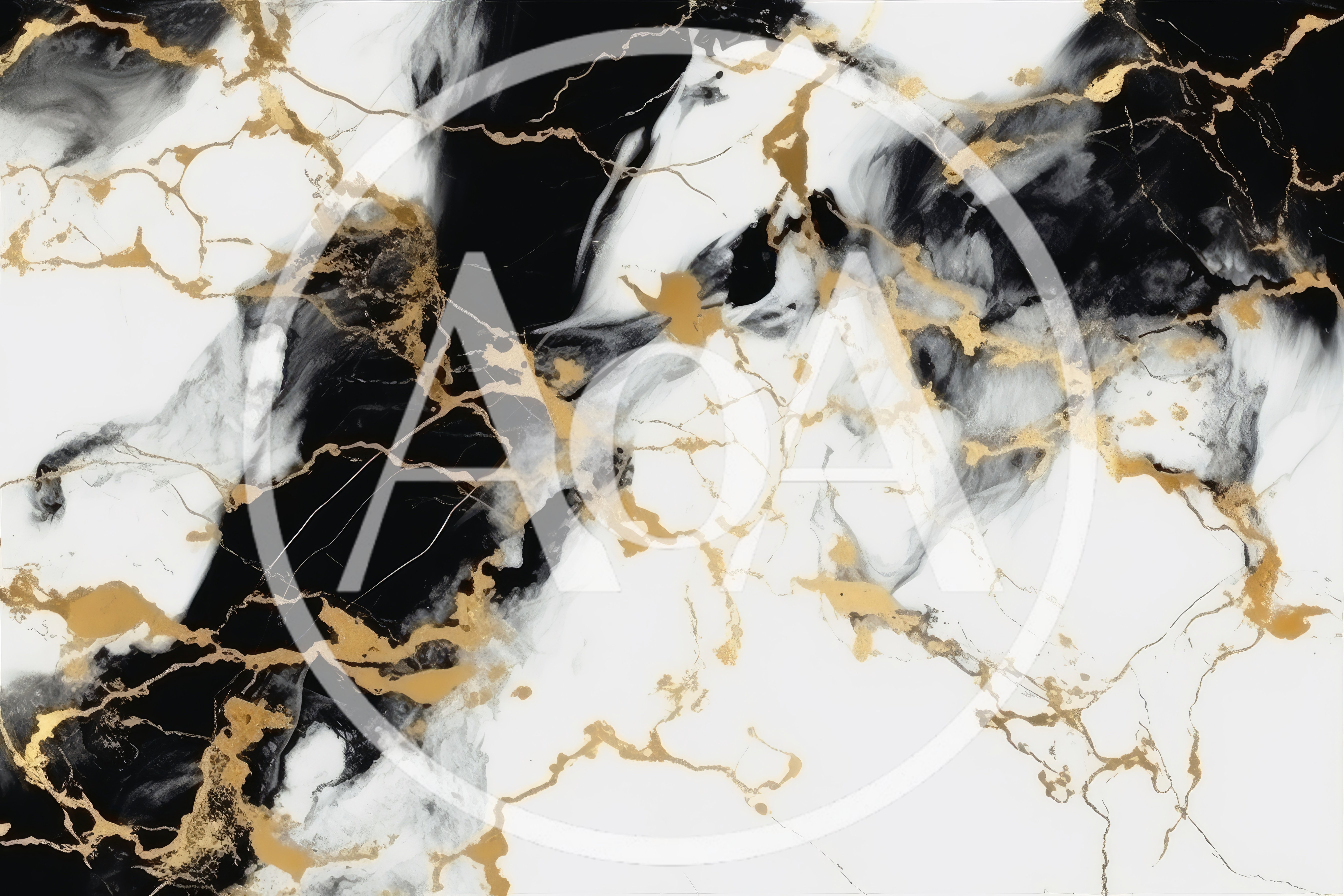 Abstract Black White And Gold Marble Texture Background