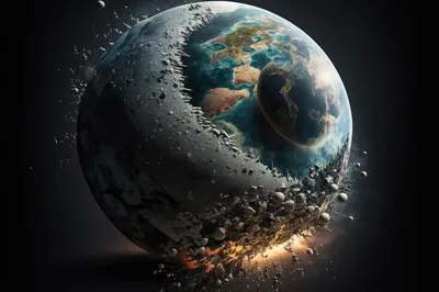Catastrophic Destruction Of A Planet In Deep Space