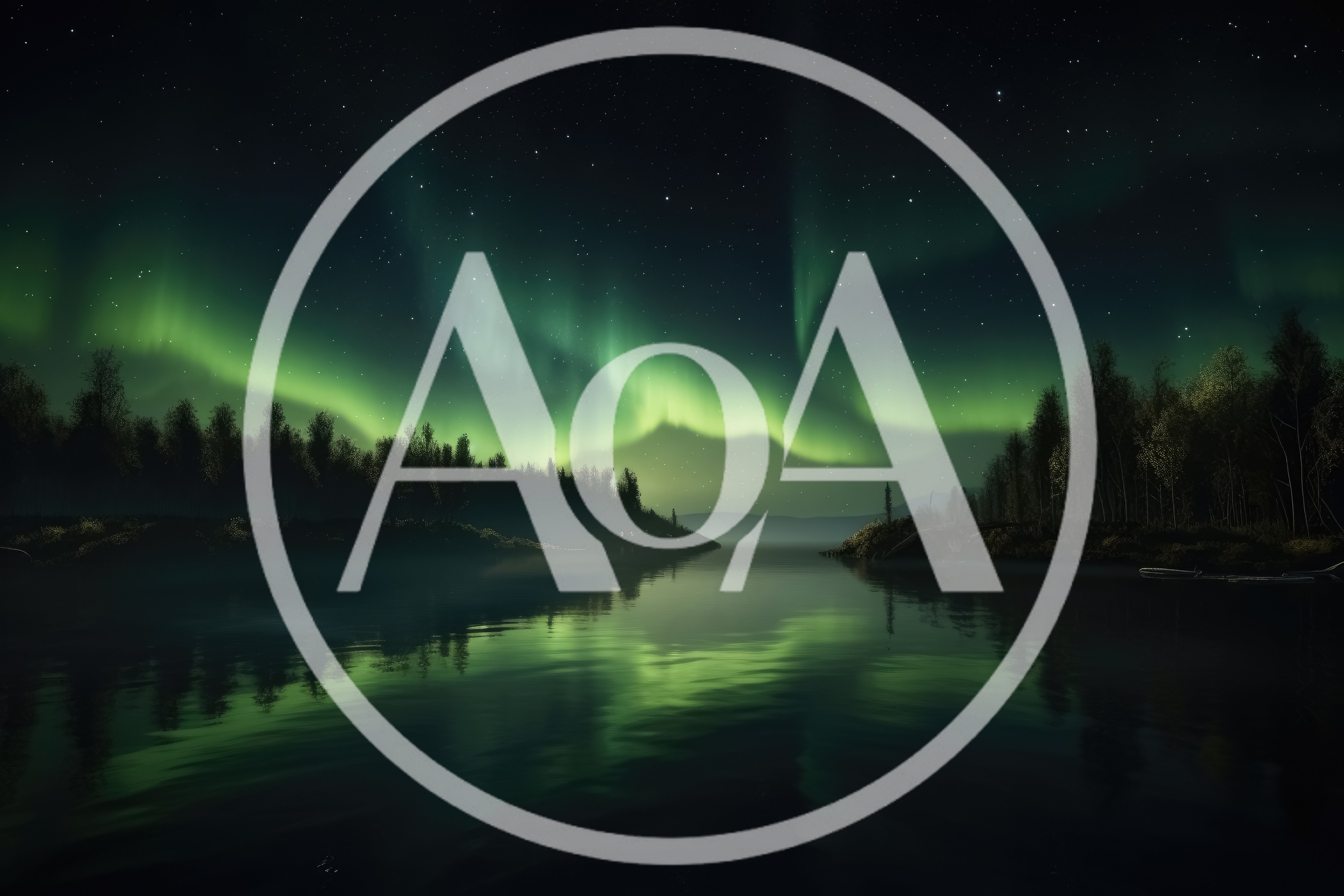 Aurora Borealis Over A Calm Forest Lake