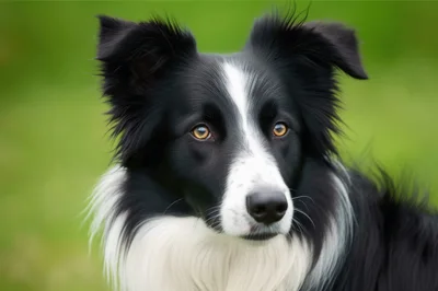 Portrait Of A Border Collie Dog