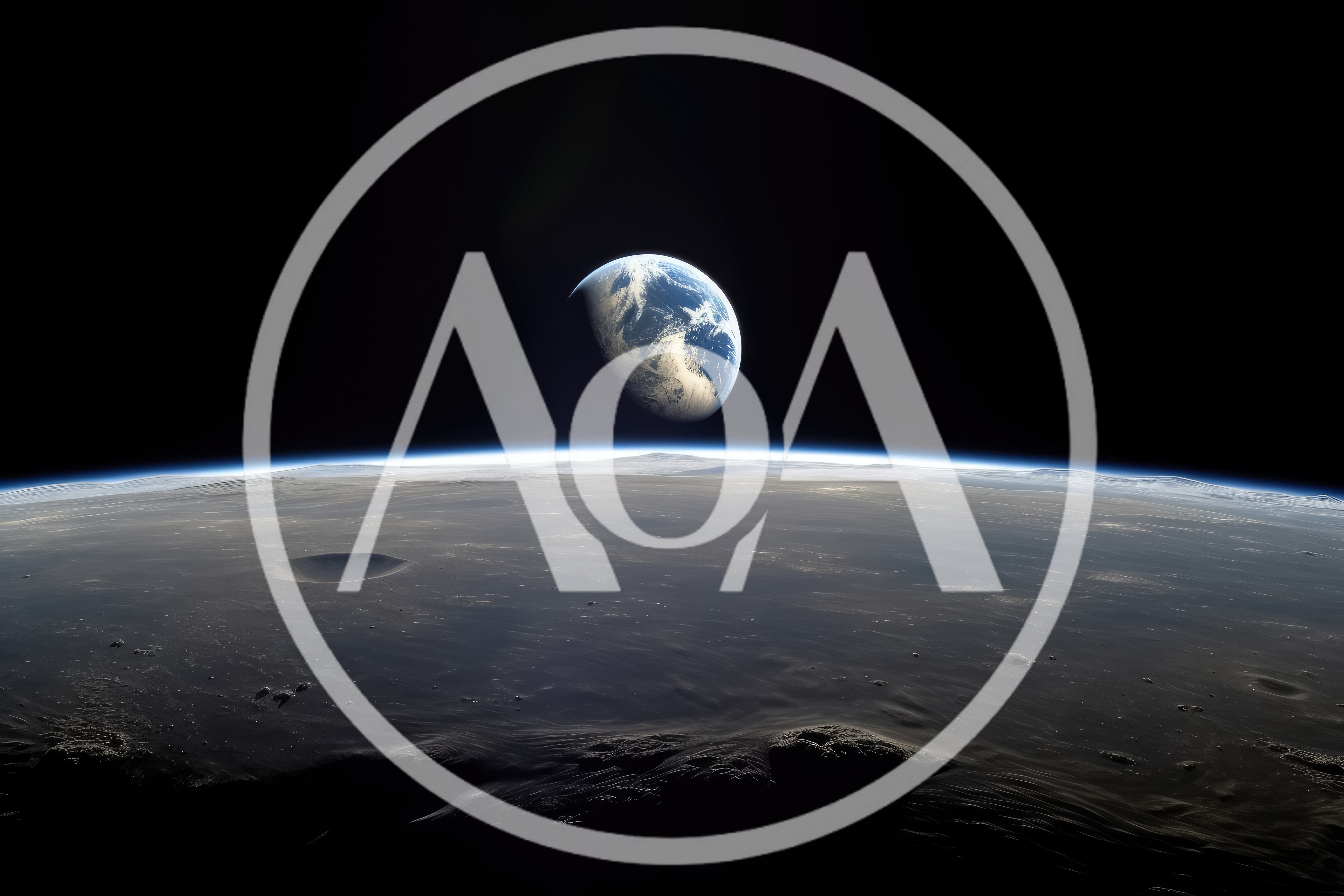 Earth Rising Over The Lunar Surface