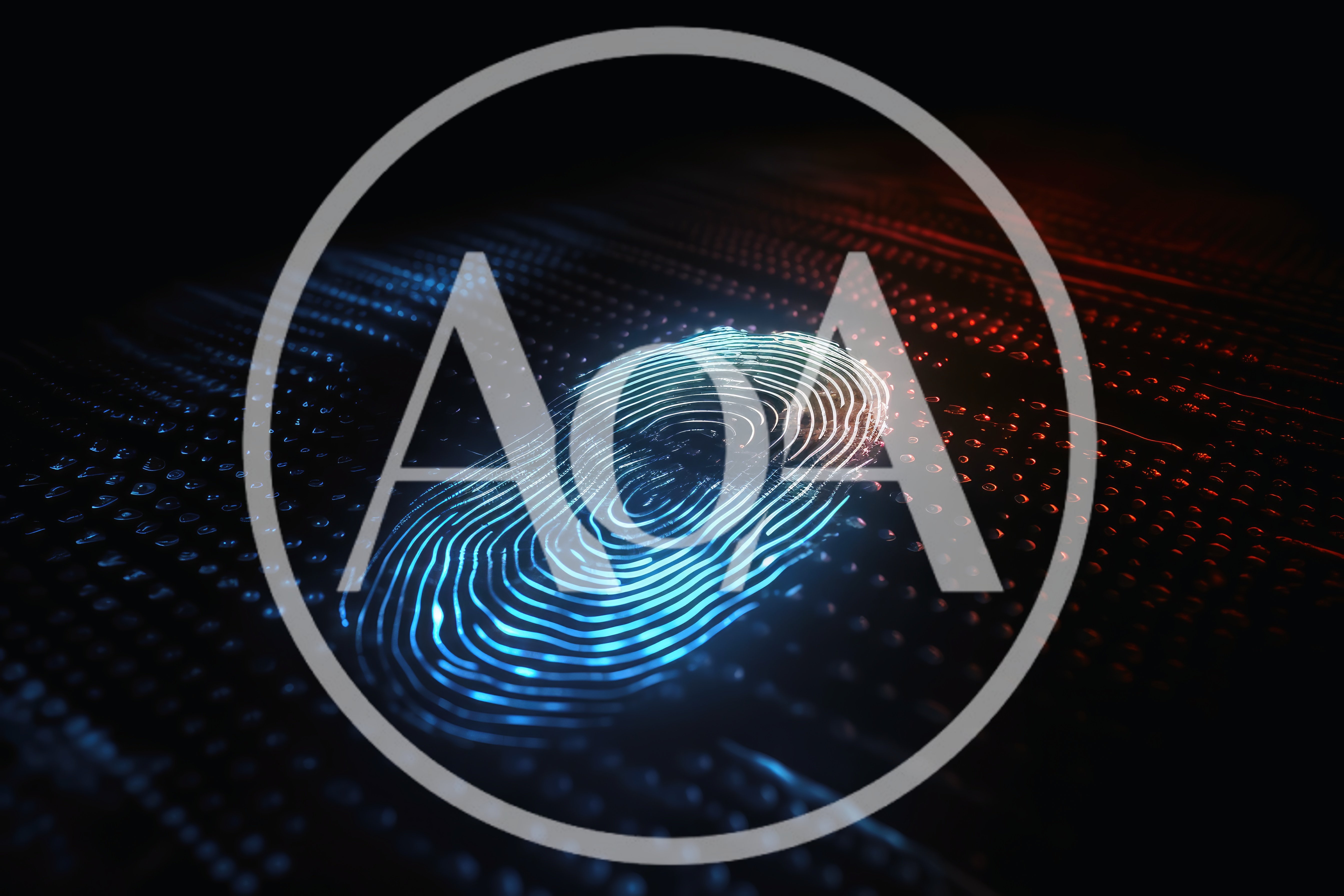 Digital Fingerprint Scanning On A Futuristic Surface