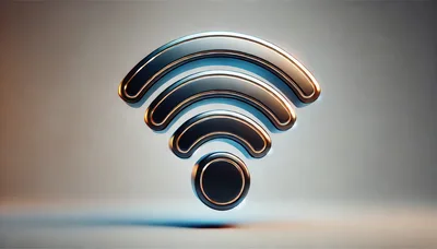 3D Metallic Wi-Fi Signal Icon