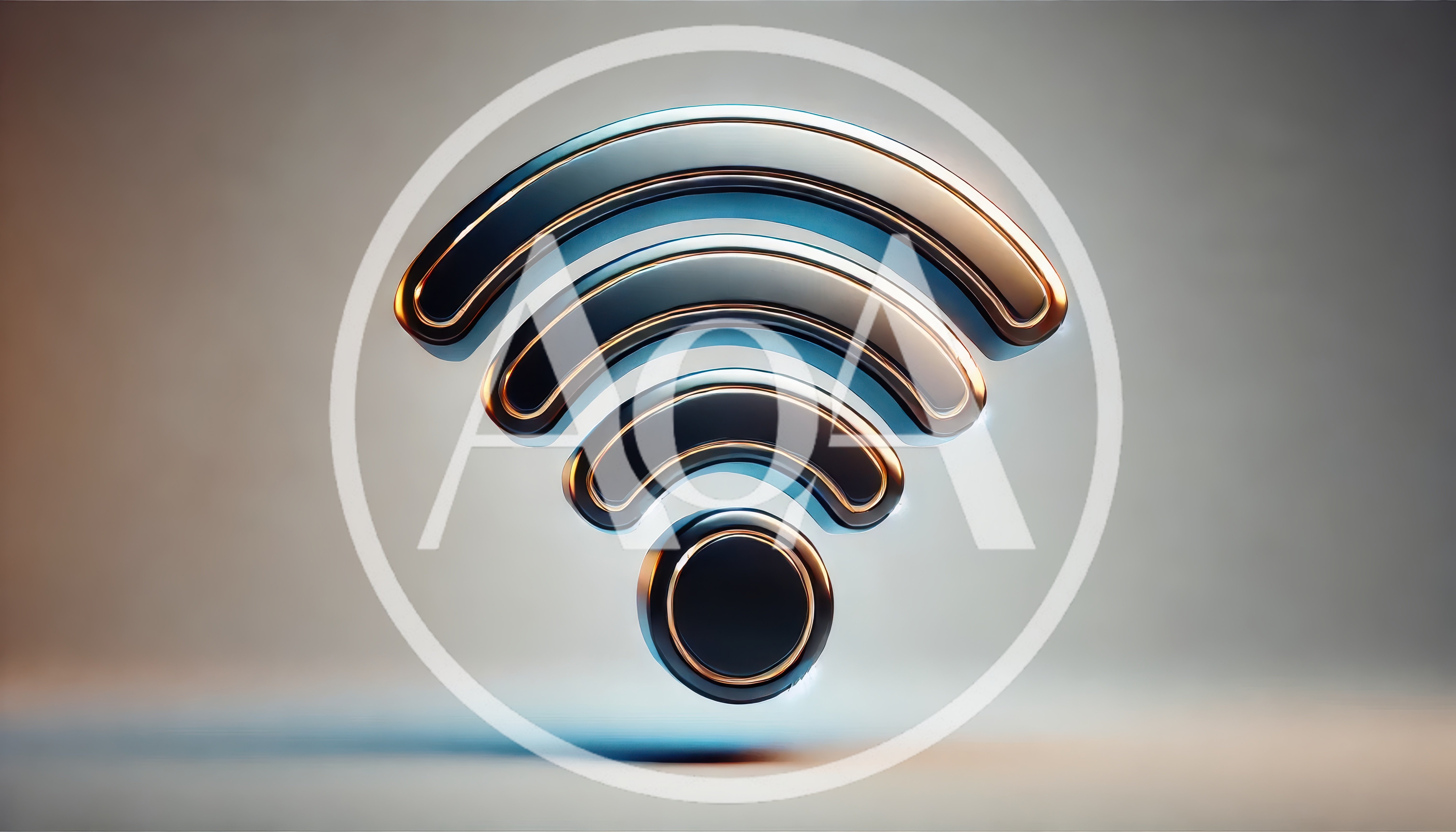 3D Metallic Wi-Fi Signal Icon