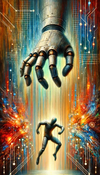 Robotic Hand Controlling Humanoid Puppet With Digital Strings