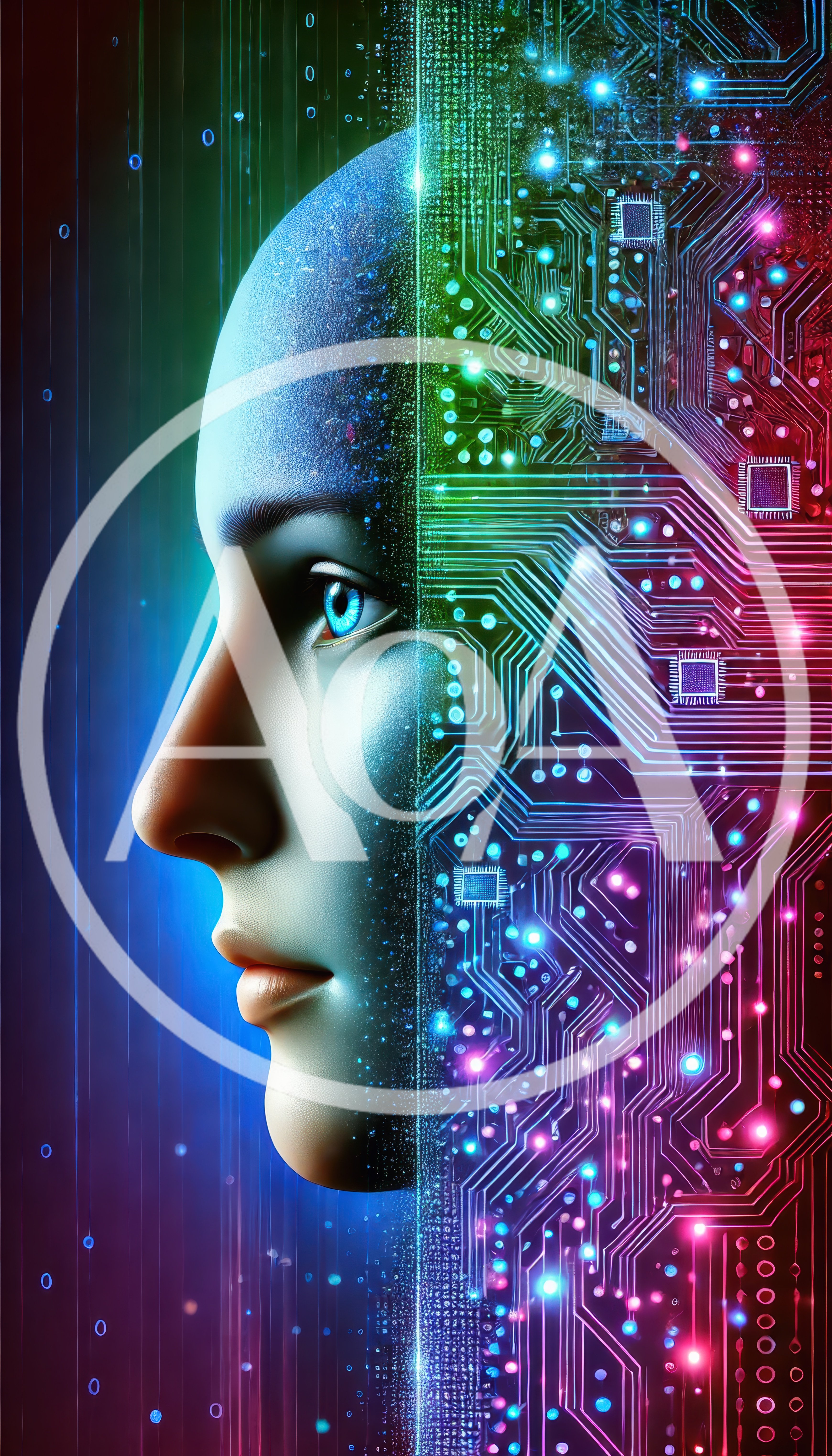 Digital Human Face Merging With Circuit Board Technology