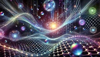 Abstract Quantum Physics Visualization With Glowing Particles