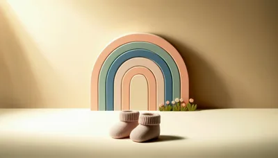 Baby Booties With Rainbow Decor