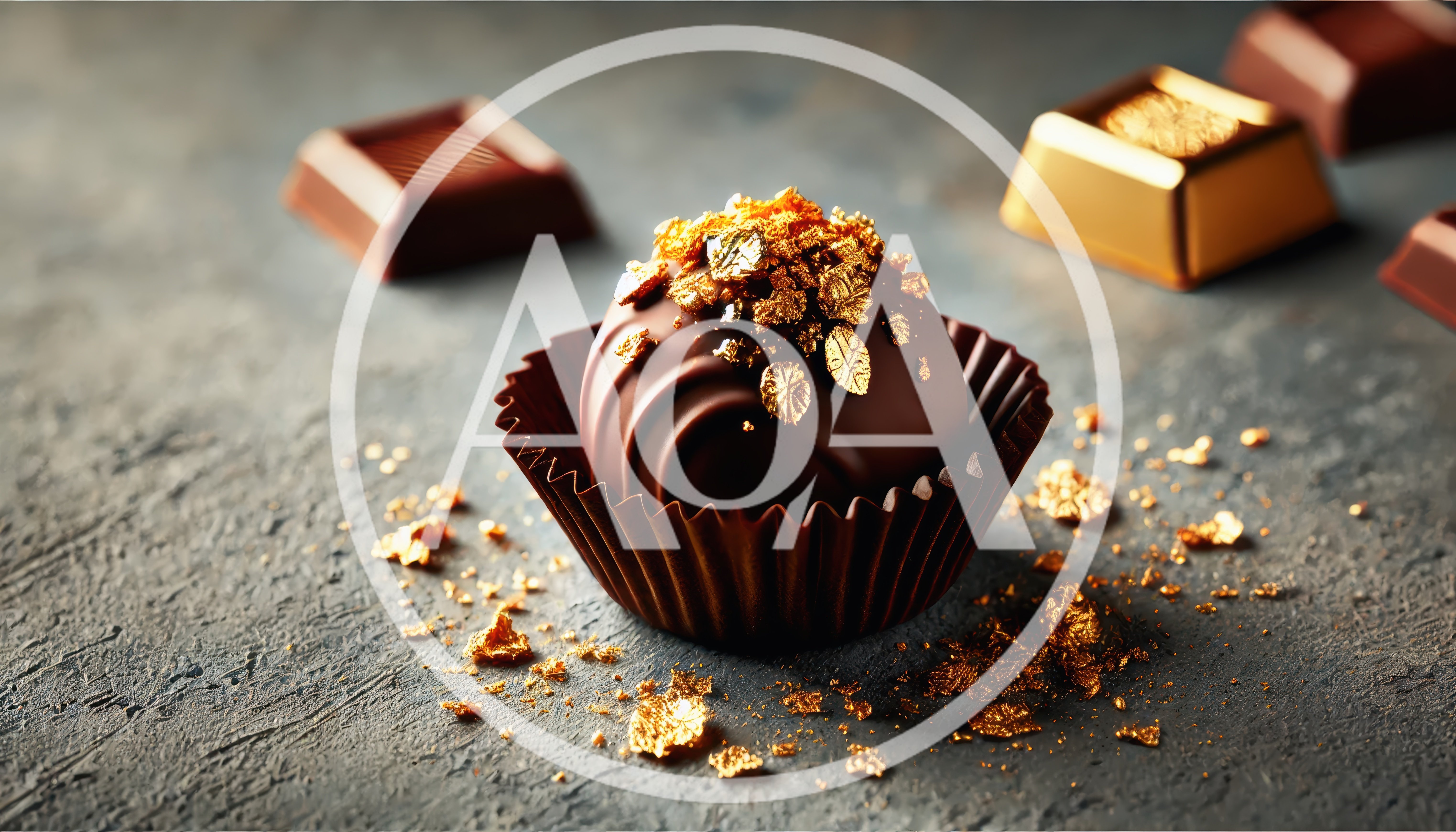 Gourmet Chocolate Truffle Topped With Edible Gold Leaf
