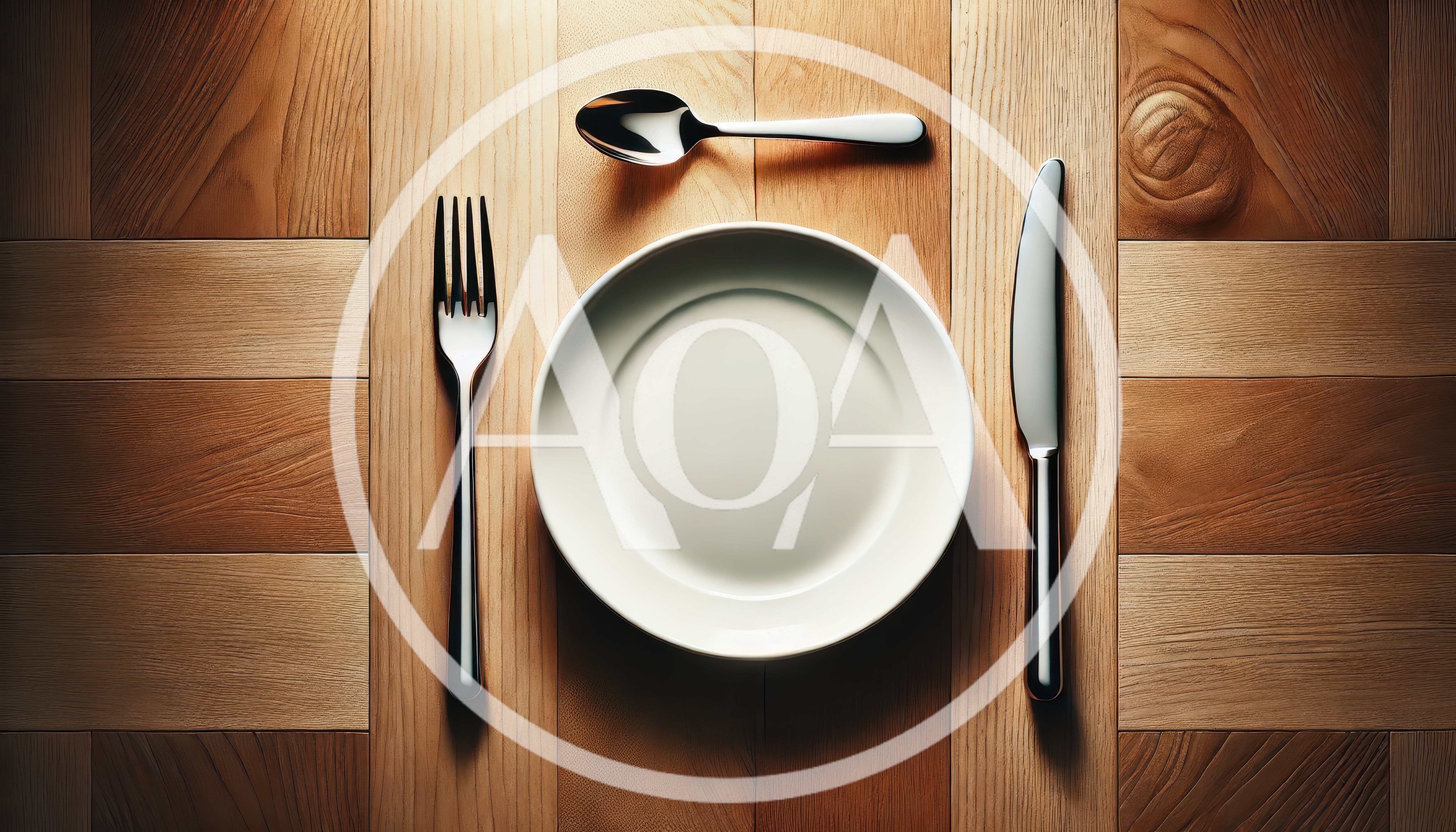 Place Setting With Plate Fork Spoon And Knife