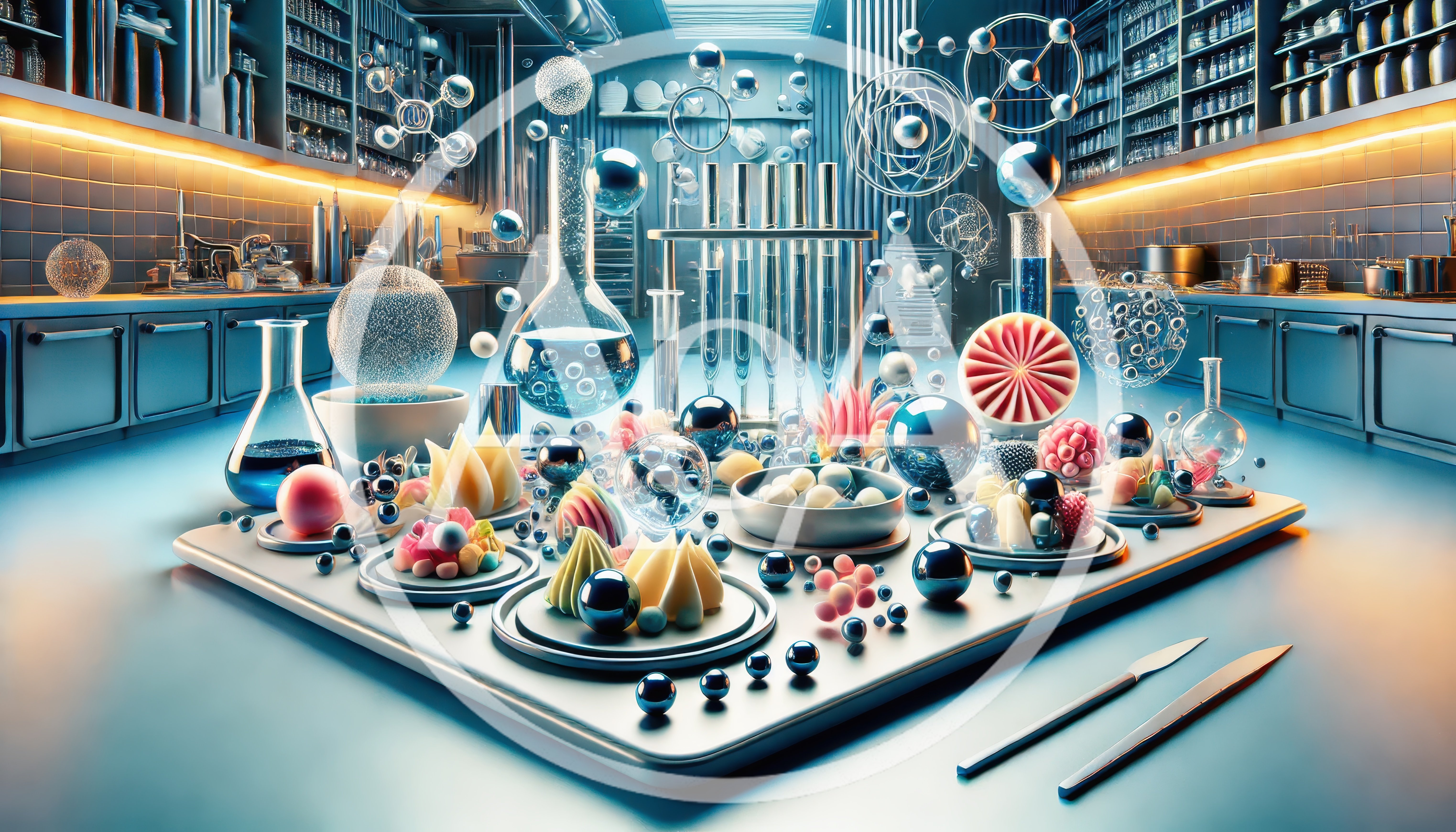 Futuristic Laboratory Kitchen With Molecular Gastronomy Experiments