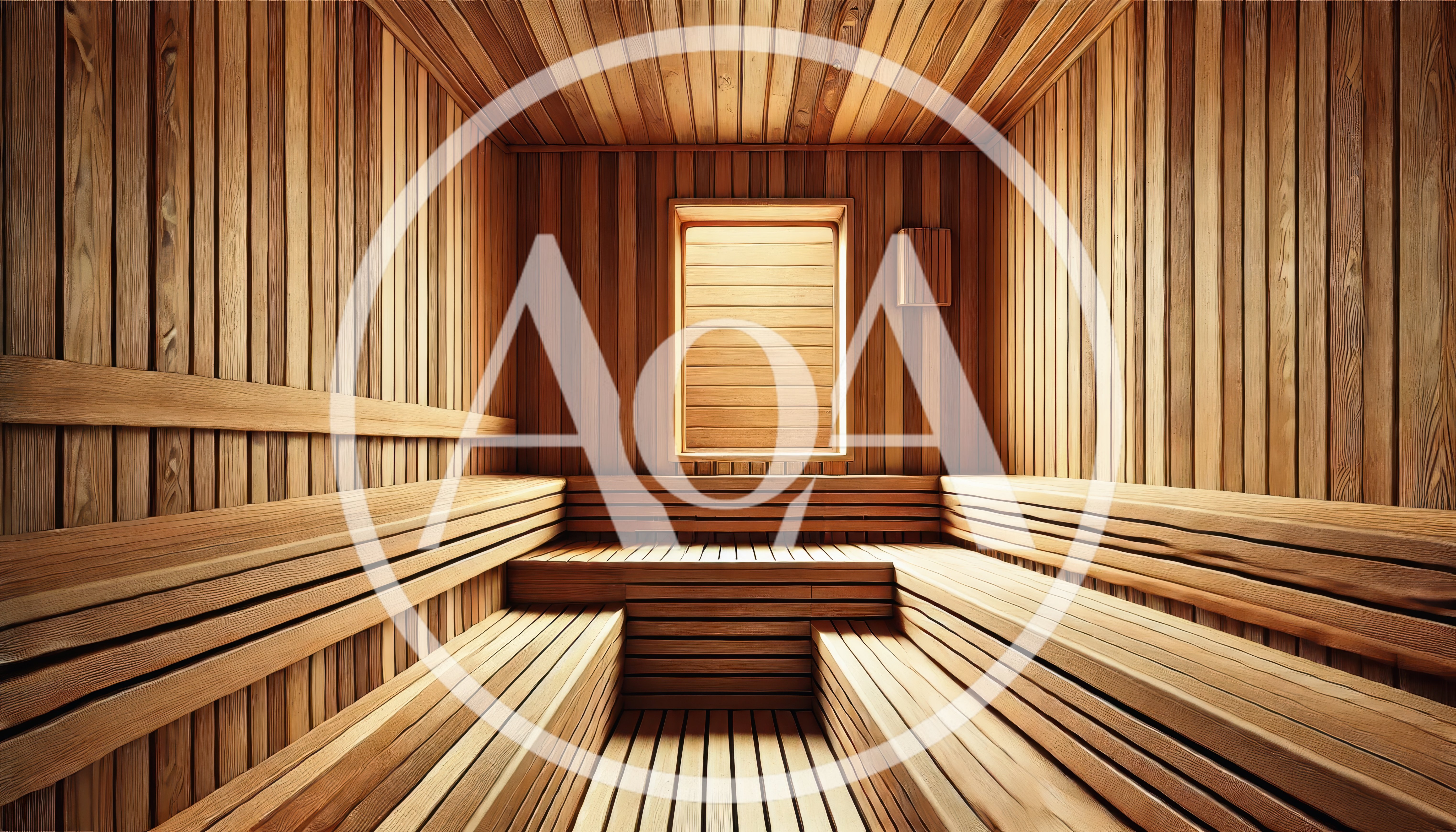 Empty Wooden Sauna Interior With Tiered Benches