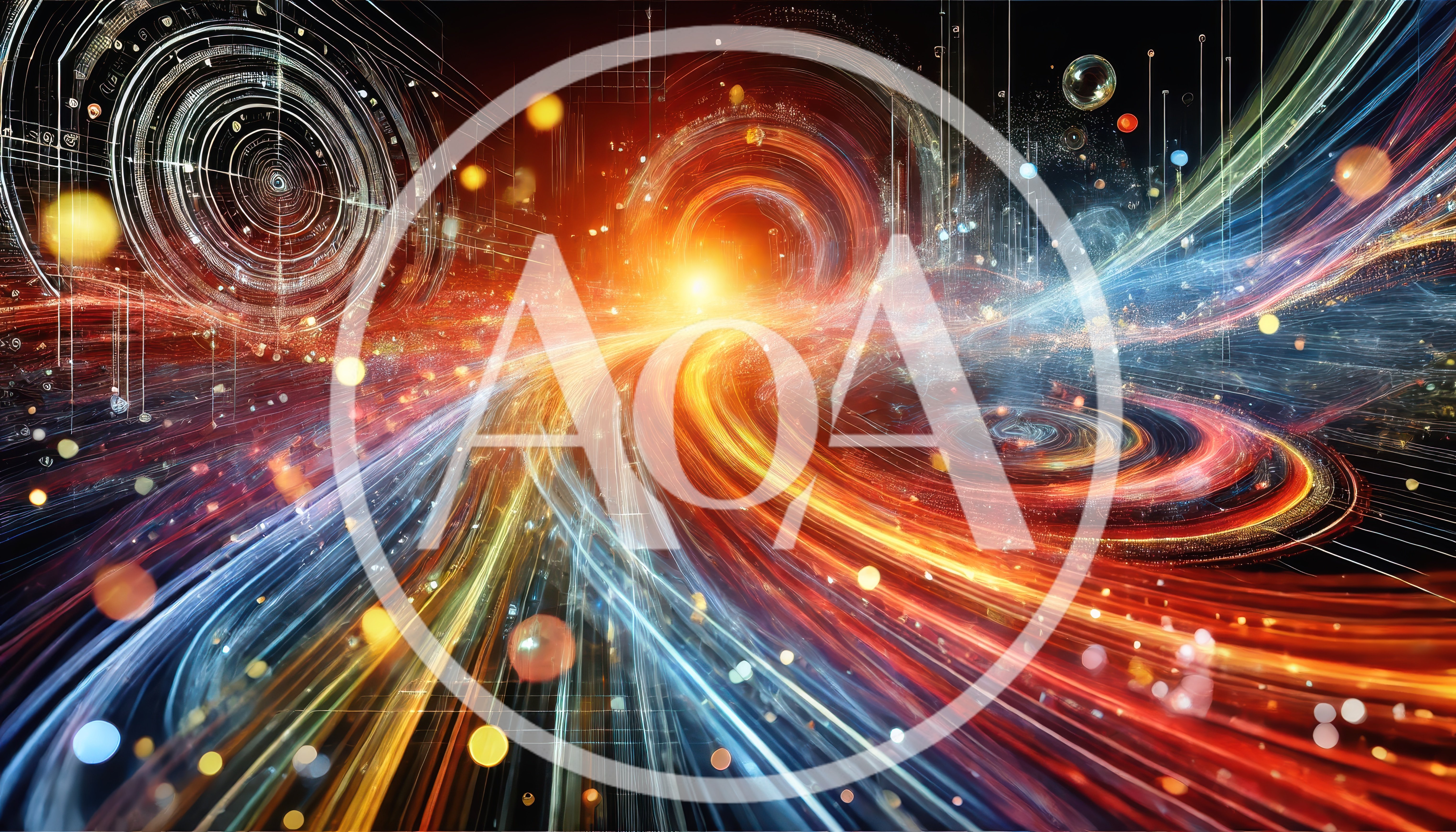Abstract Digital Data Flow And Cosmic Energy Streams