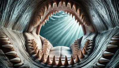Inside The Massive Open Jaws Of A Predatory Sea Creature