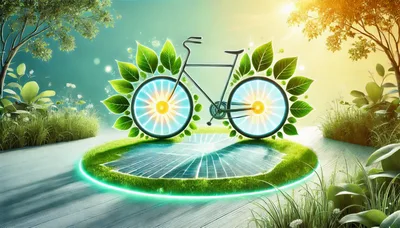 Conceptual Eco Friendly Bicycle With Solar Wheels