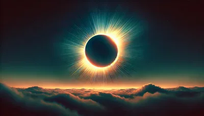 Total Solar Eclipse Above A Cloud Layer