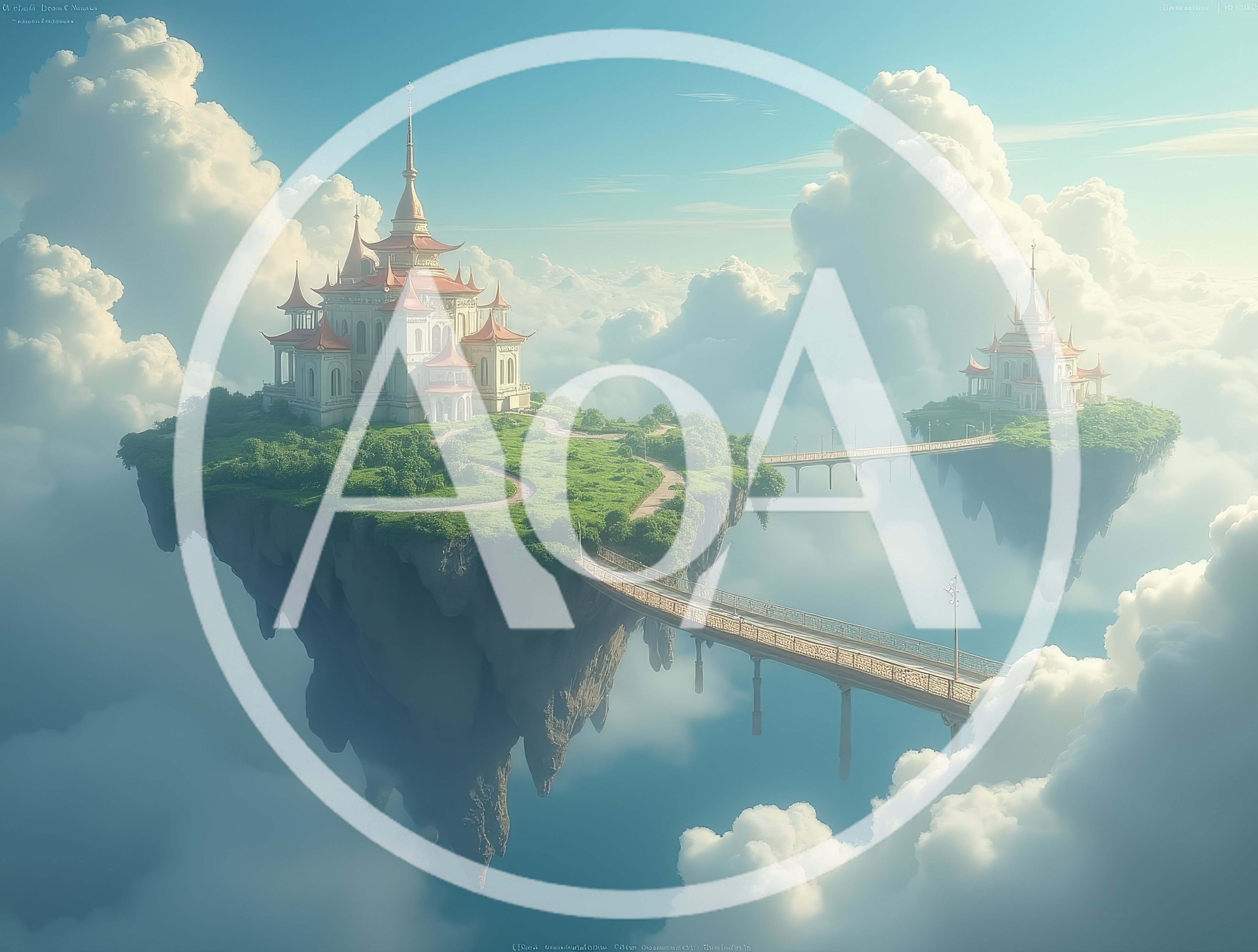 Fantasy Floating Islands With Palaces Above The Clouds