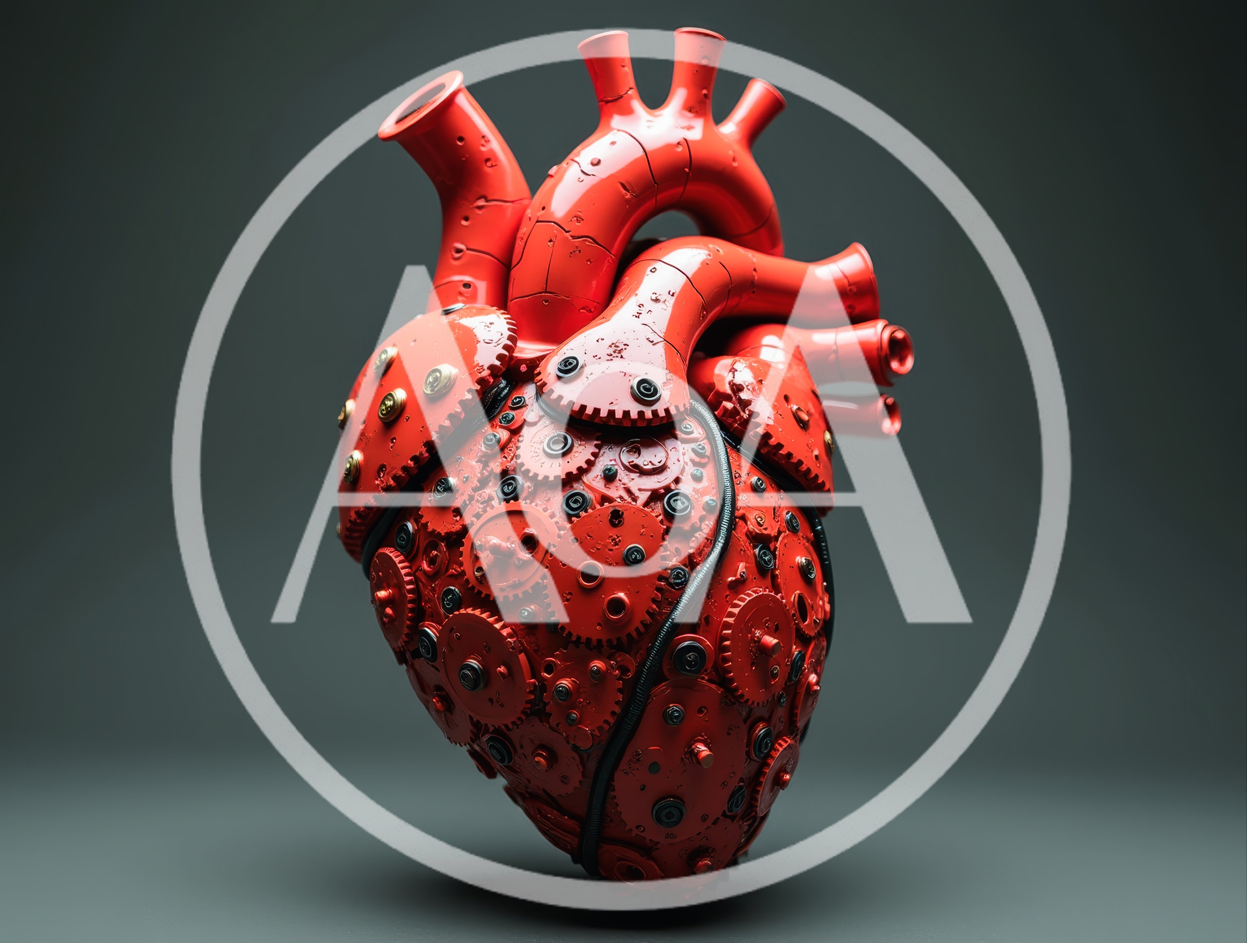 Mechanical Red Heart With Intricate Gear Mechanism