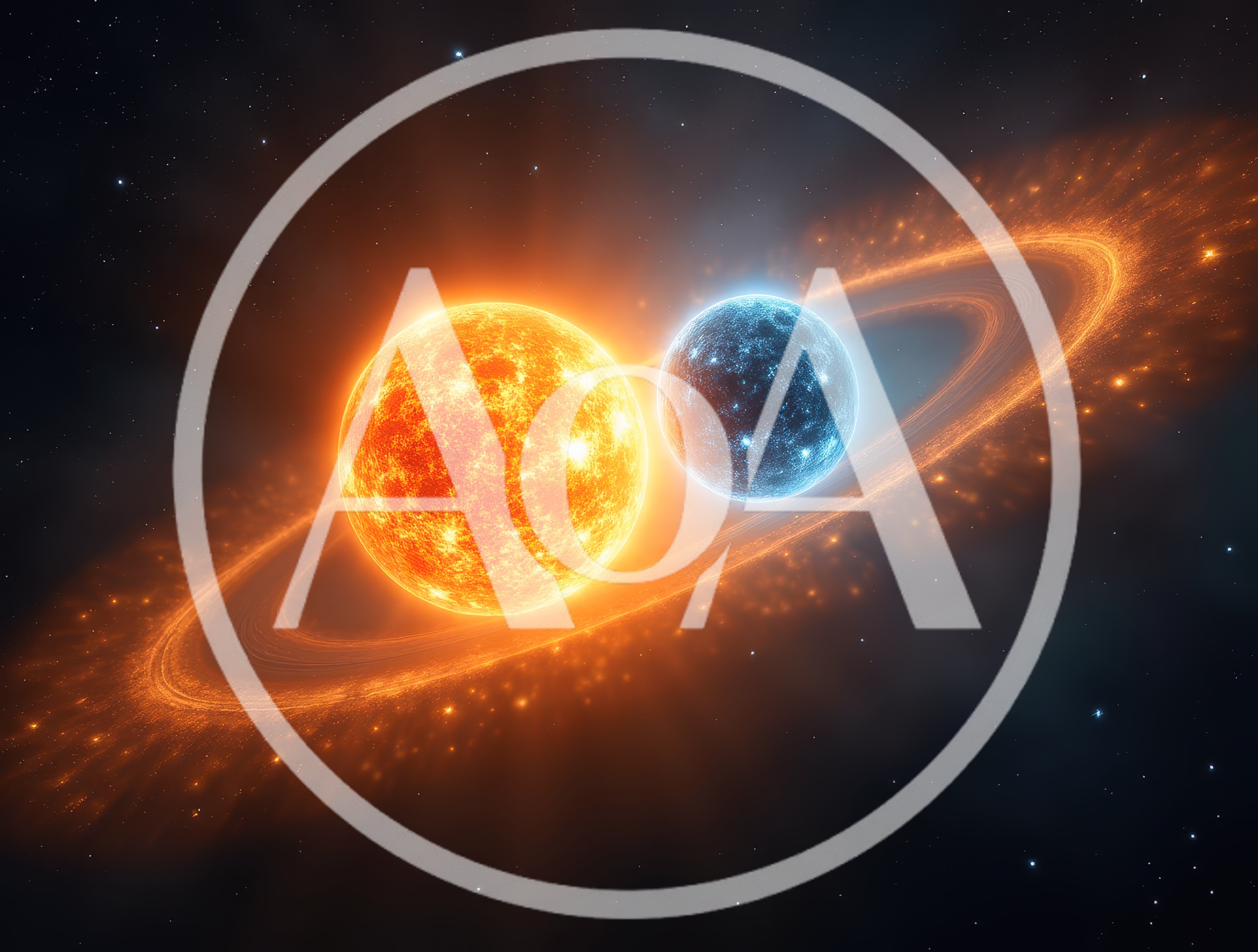 Binary Star System With Glowing Accretion Disk