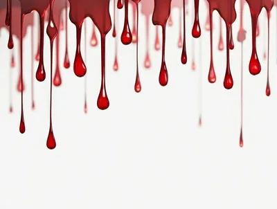 Red Liquid Dripping Down On White Background