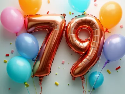 Seventy Nine Birthday Celebration Balloons