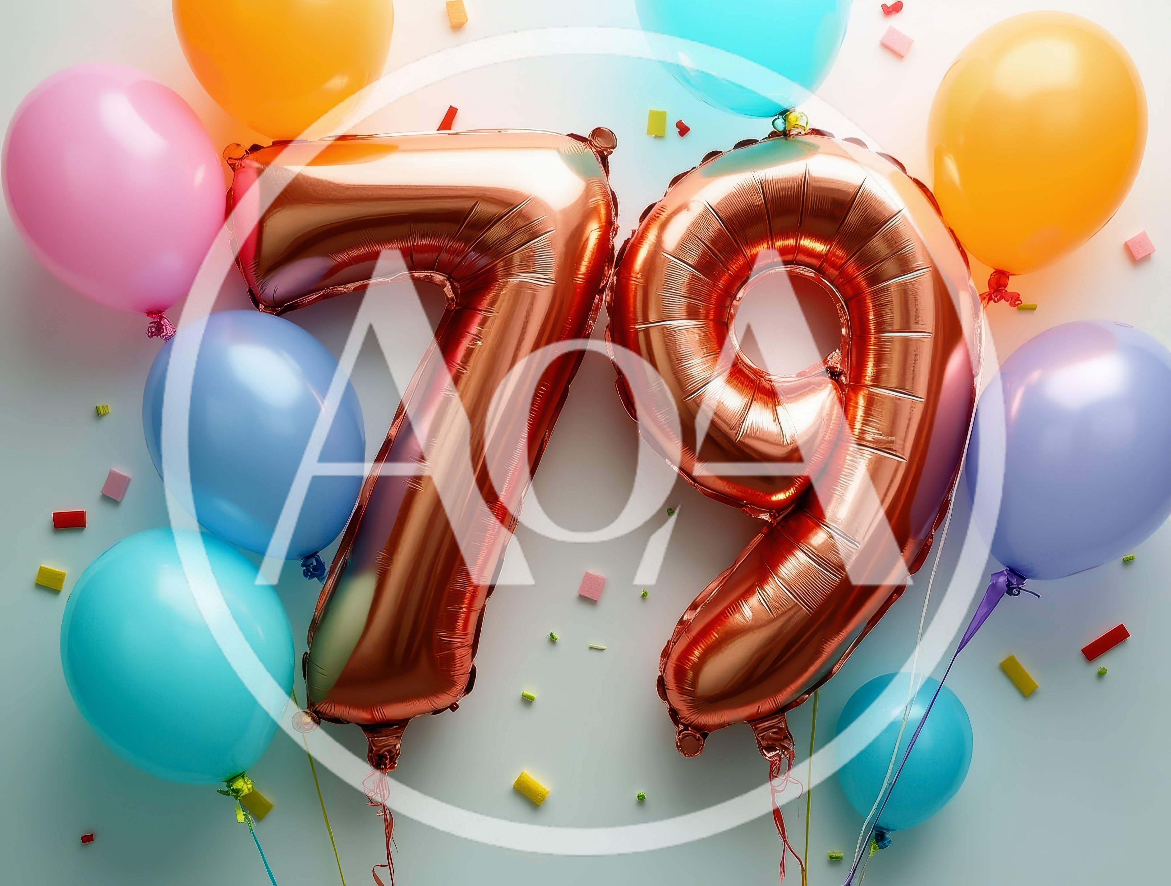 Seventy Nine Birthday Celebration Balloons