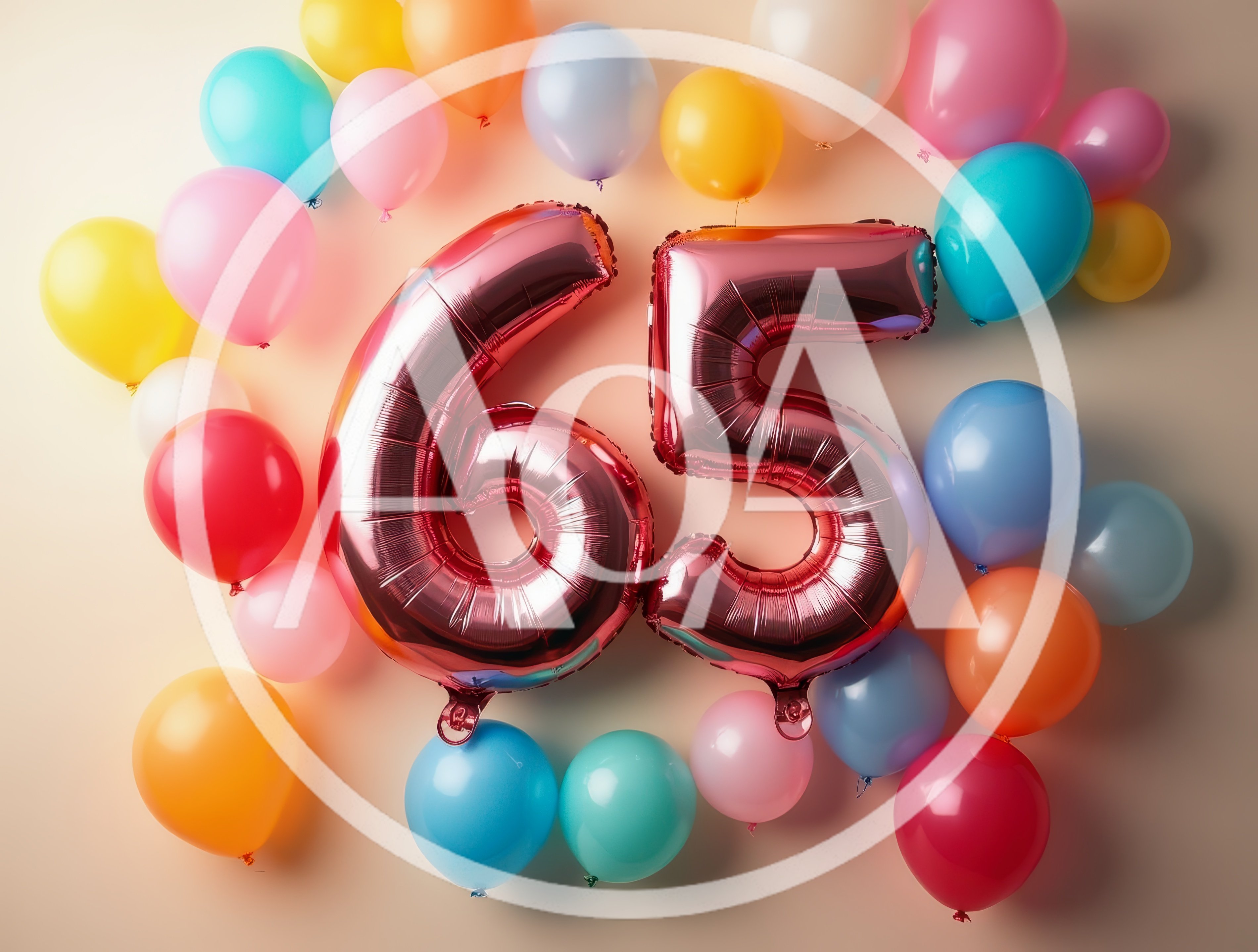 Sixty Fifth Birthday Celebration Balloon Decoration