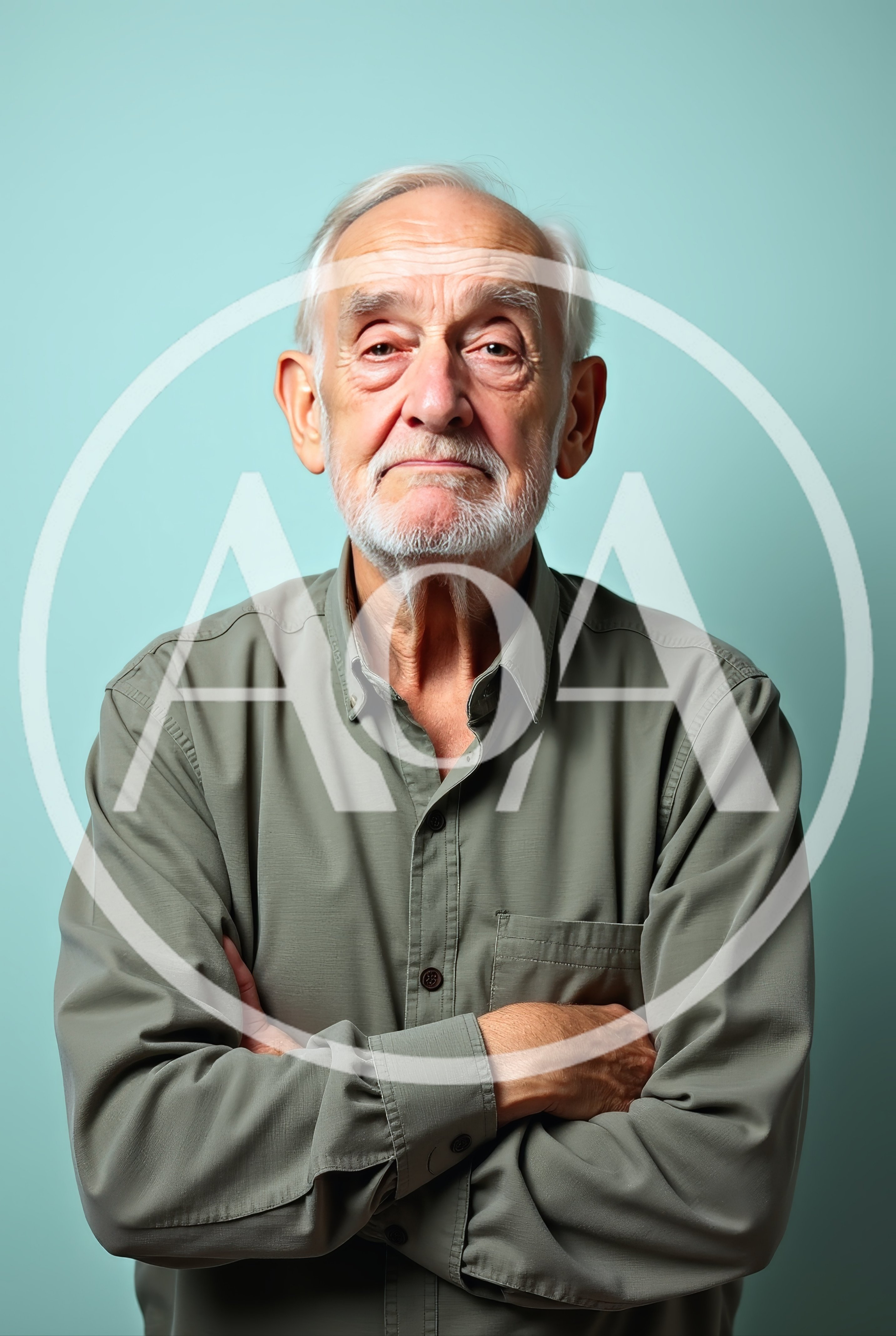 Portrait Of An Elderly Man With Crossed Arms