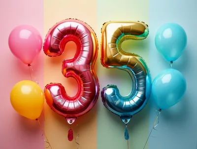 35th Birthday Celebration Foil Balloons