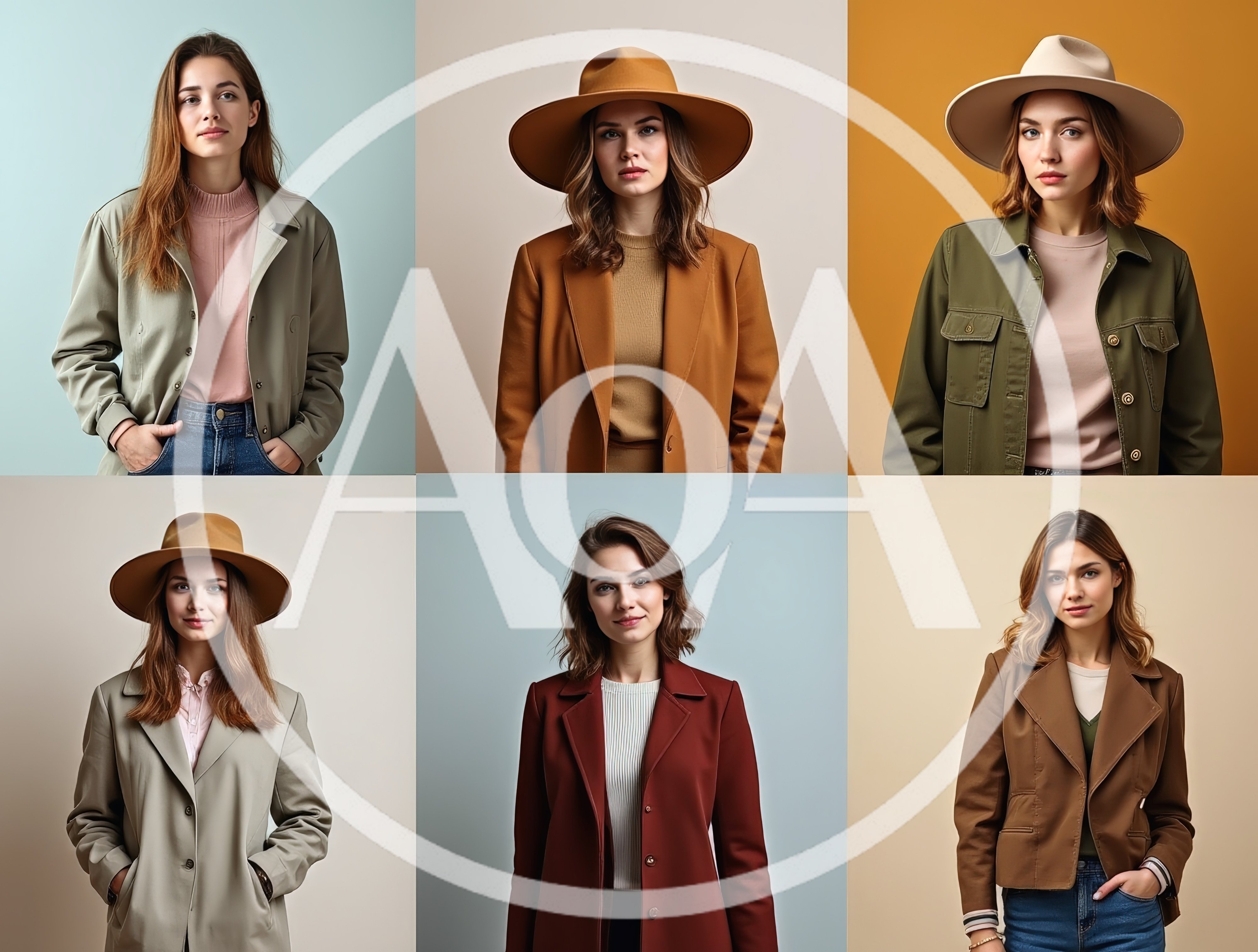 Collage Of A Young Woman In Various Fashion Outfits