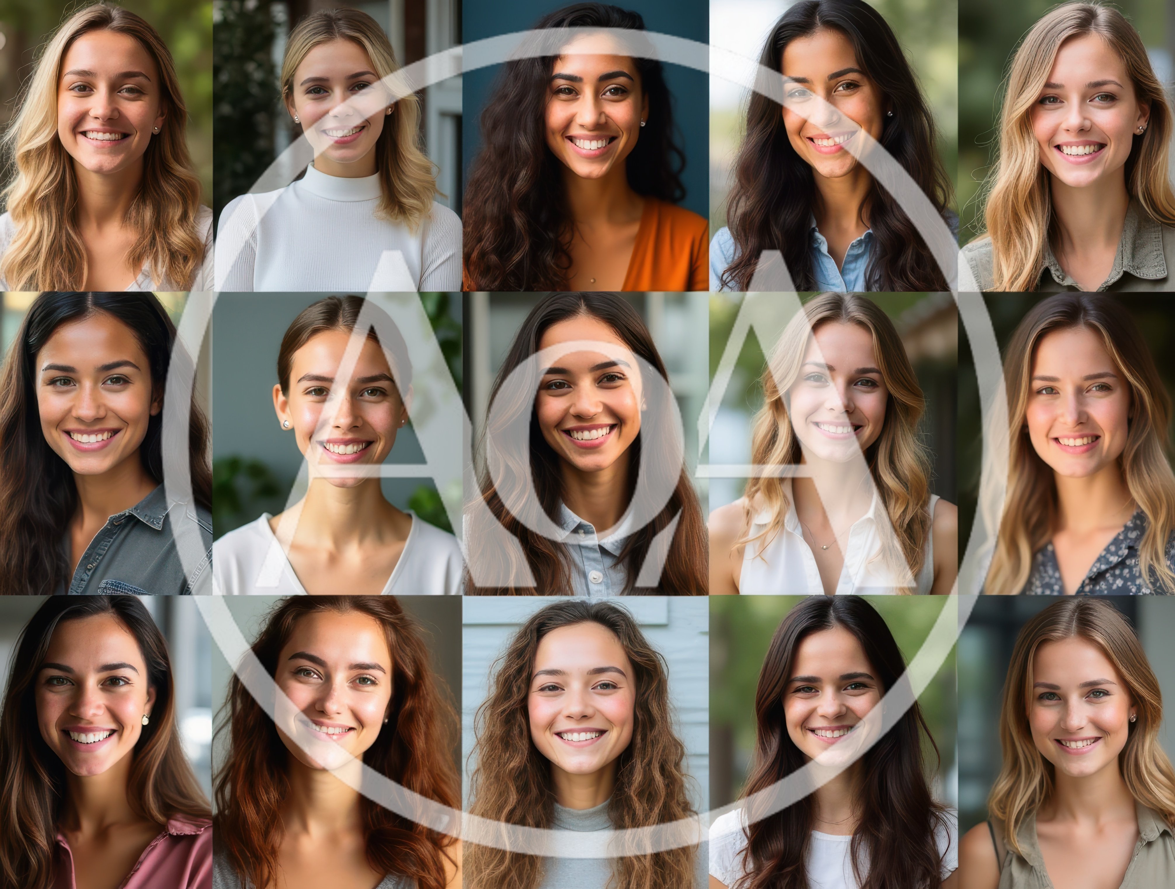 Collage Of Diverse Smiling Women Portraits