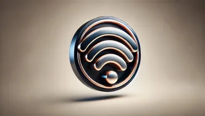 3D Metallic Wi-Fi Signal Icon