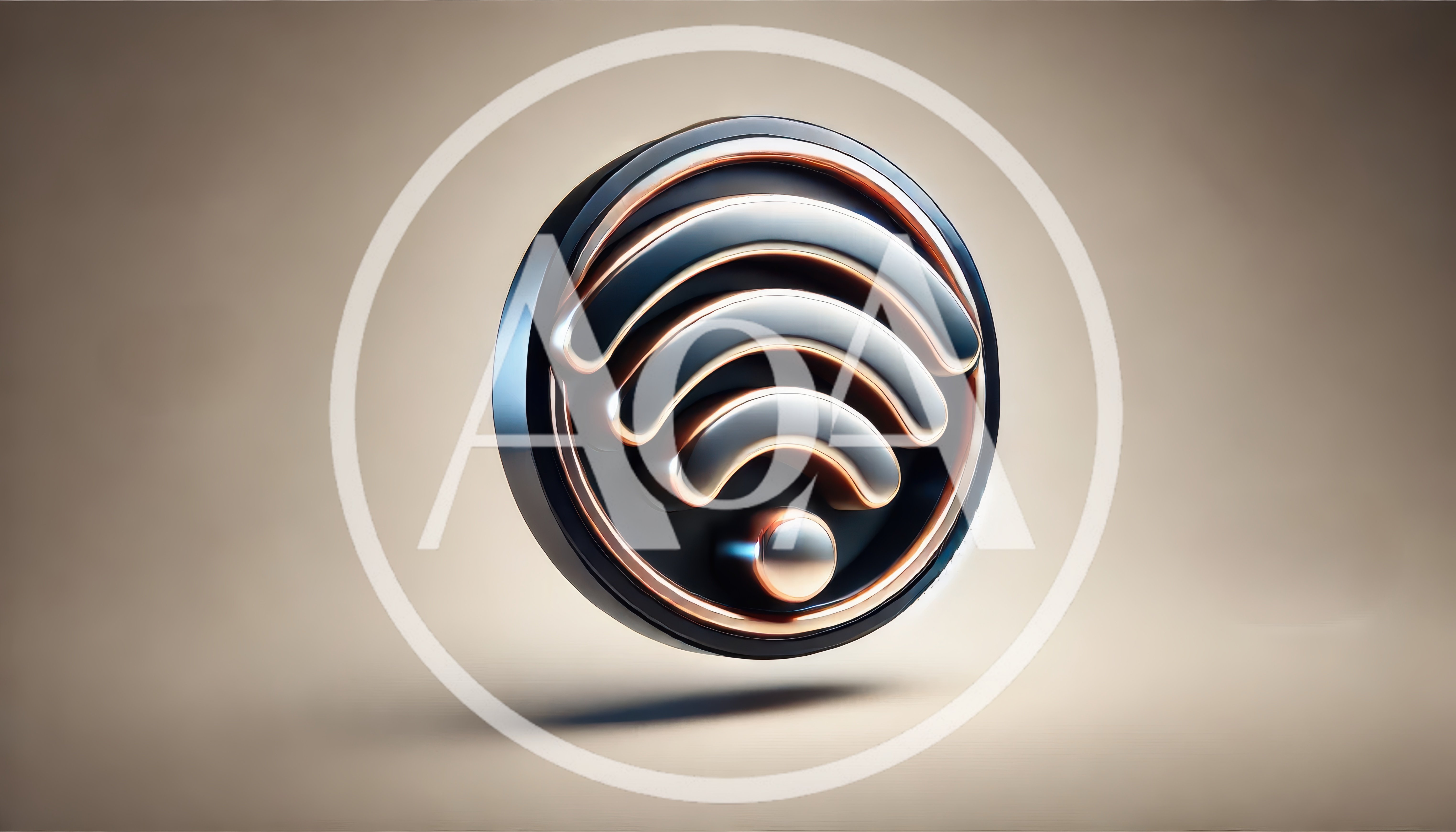 3D Metallic Wi-Fi Signal Icon