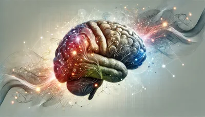 Abstract Digital Human Brain With Neural Network Connections
