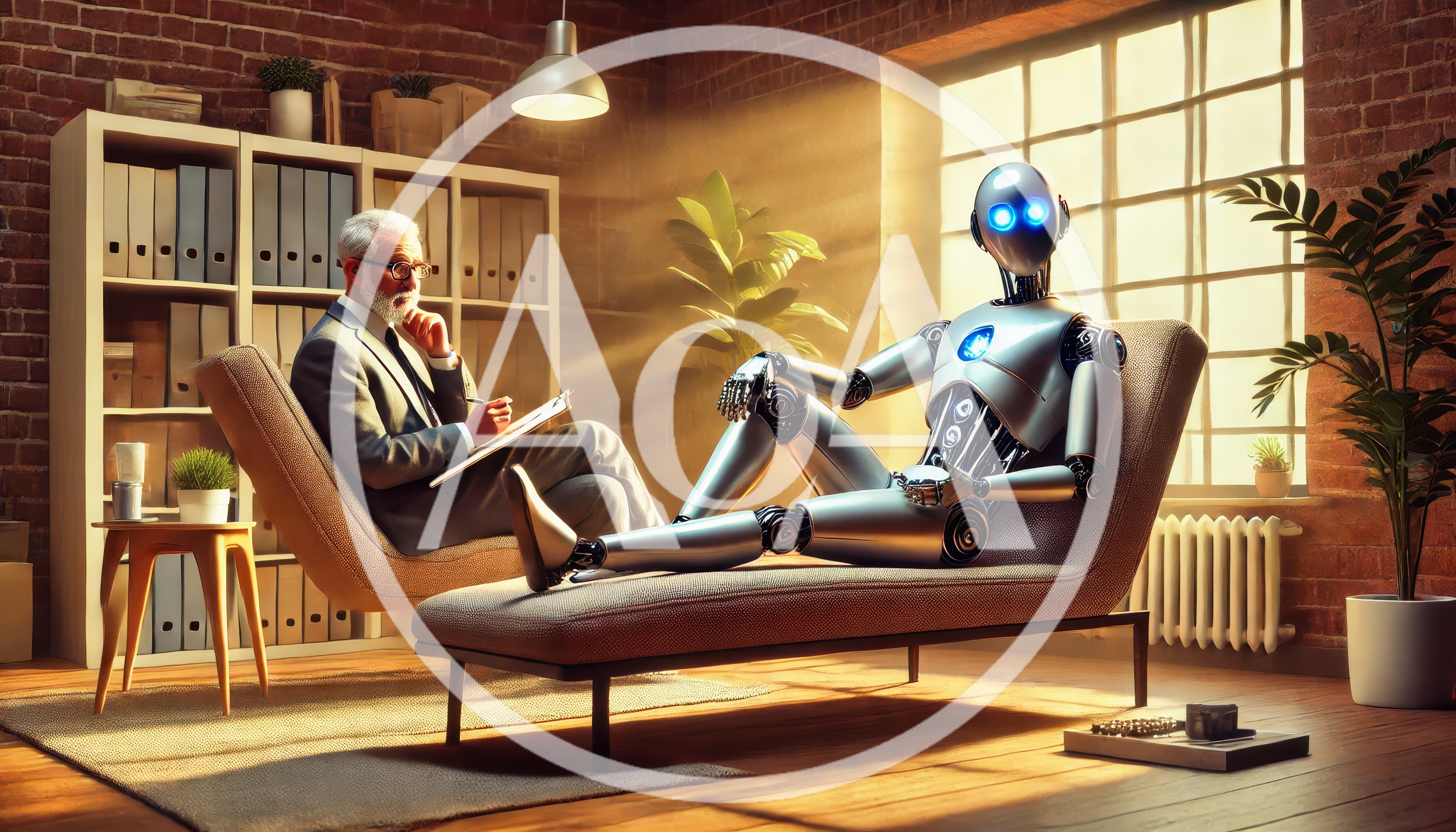 Robot Patient Receiving Therapy From An Elderly Psychologist