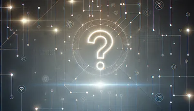 Glowing Question Mark Symbol On Digital Circuit Board